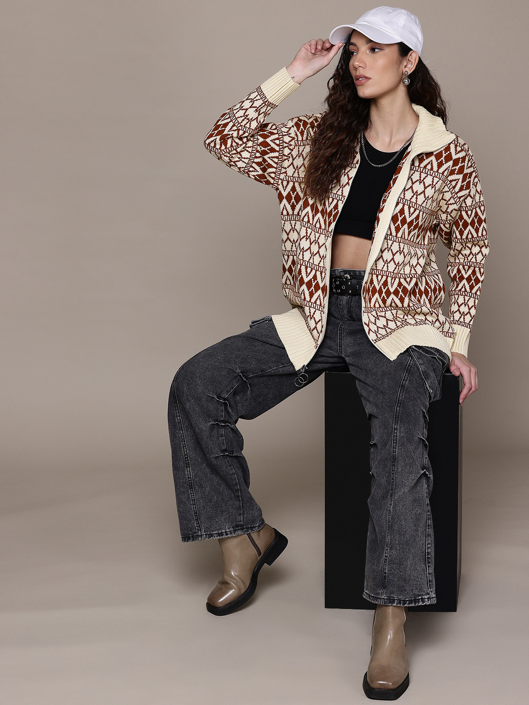 The Roadster Lifestyle Co. Fair Isle Cardigan