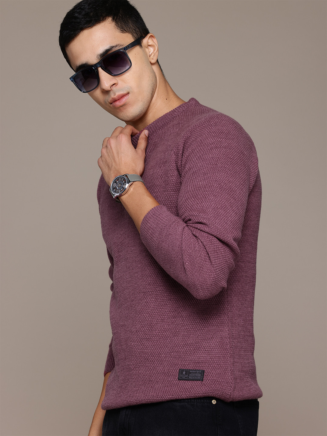 The Roadster Lifestyle Co. Raglan Sleeves Knitted Pullover