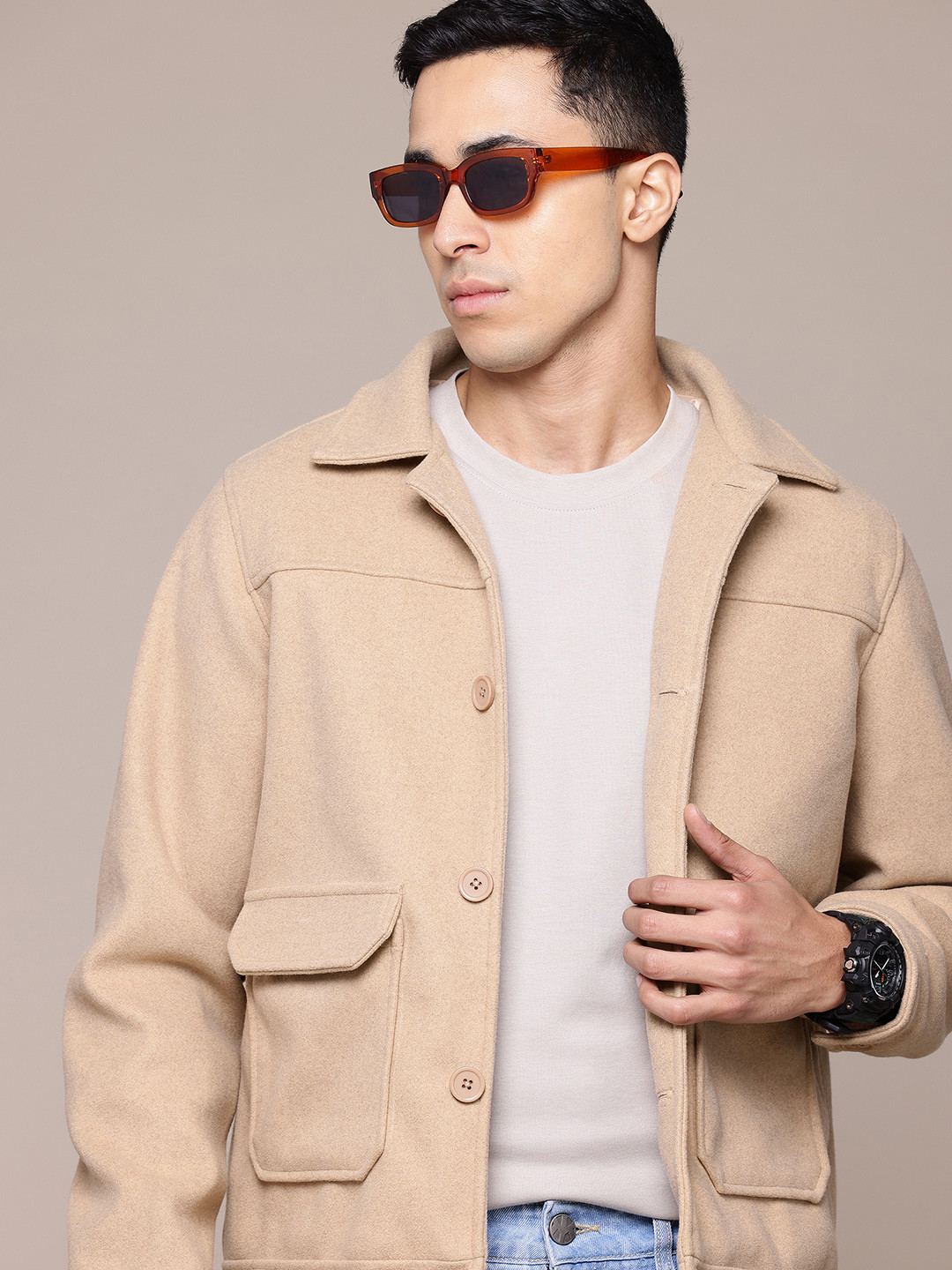 The Roadster Lifestyle Co. Flap Pocketed Tailored Jacket