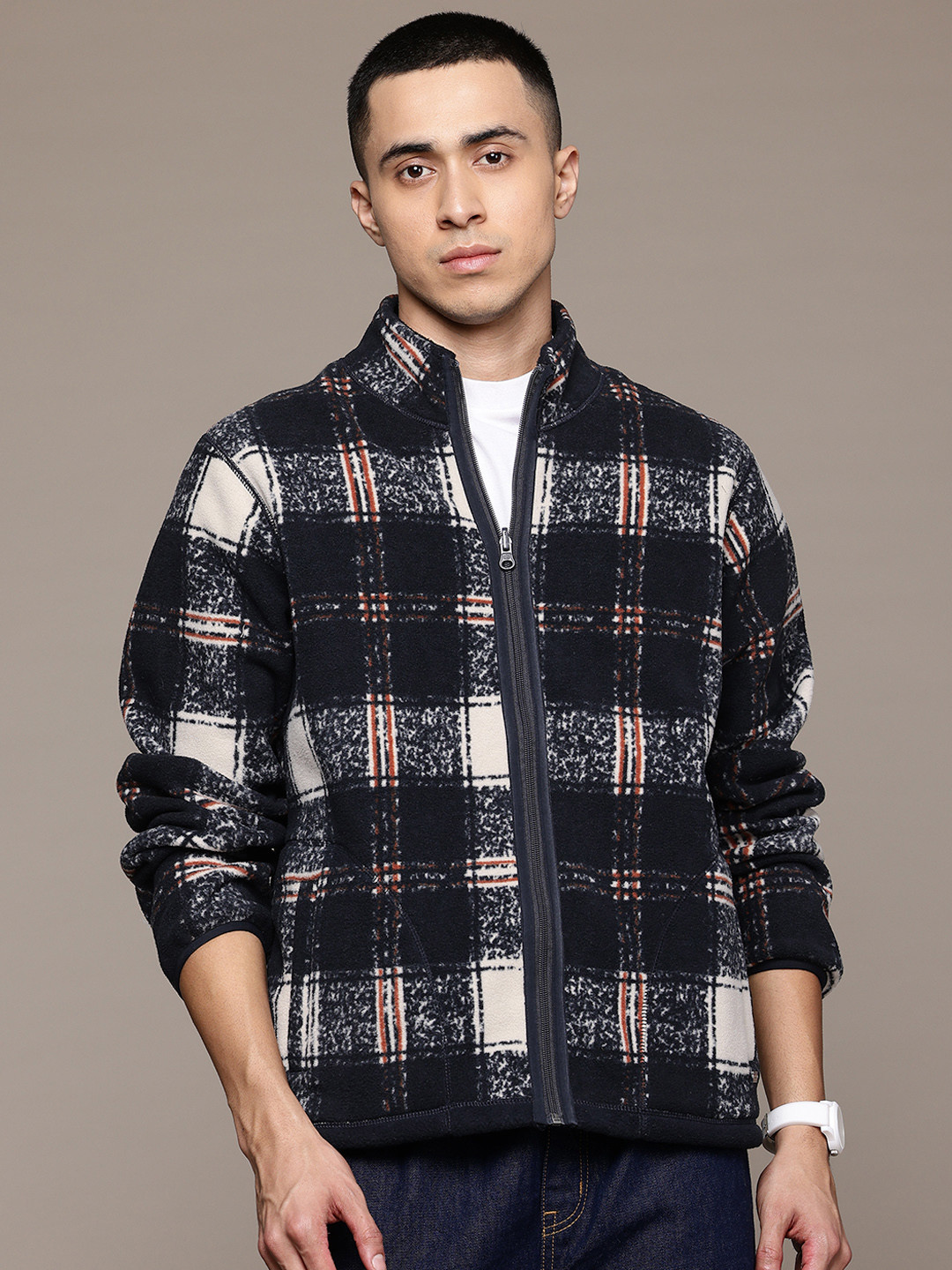 Reversible Colorblocked Fleece Jacket L（Men