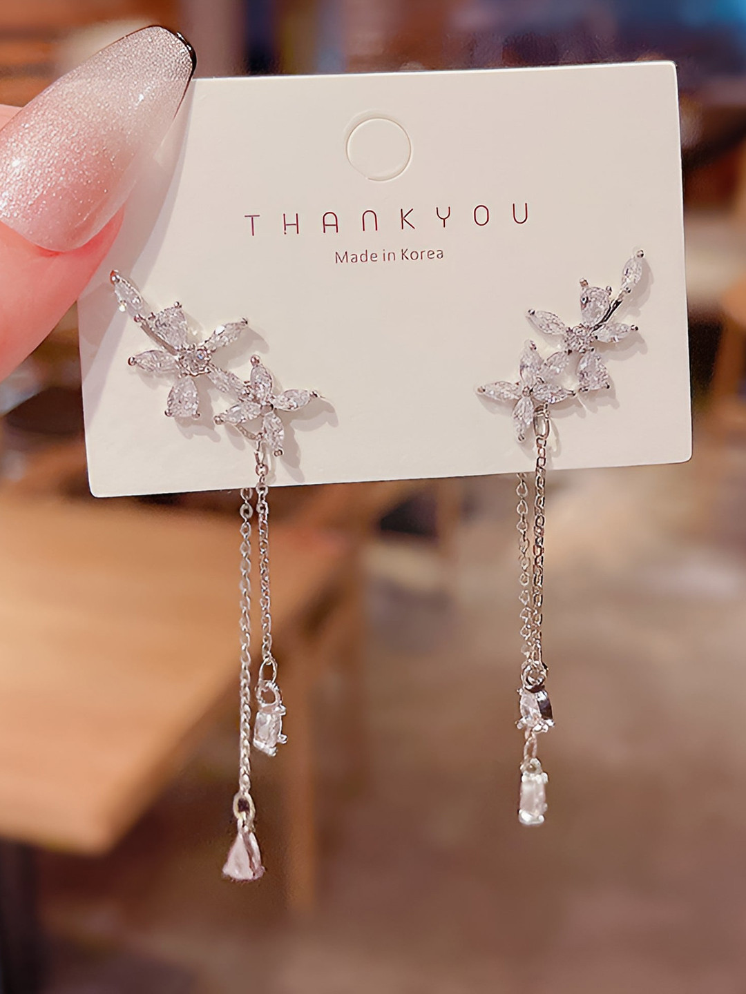 Goho Cubic Zirconia Drop Earrings