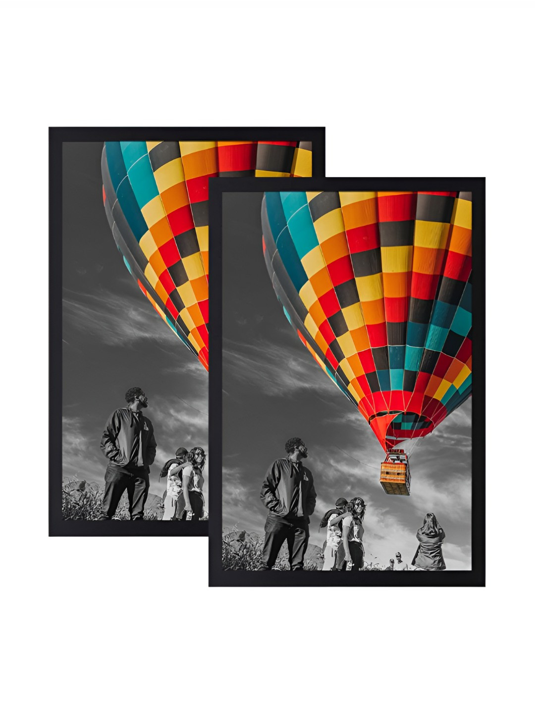 AbhiKalpya Art Studio-Get a vibe Black 2 Pieces Wall Photo Frames