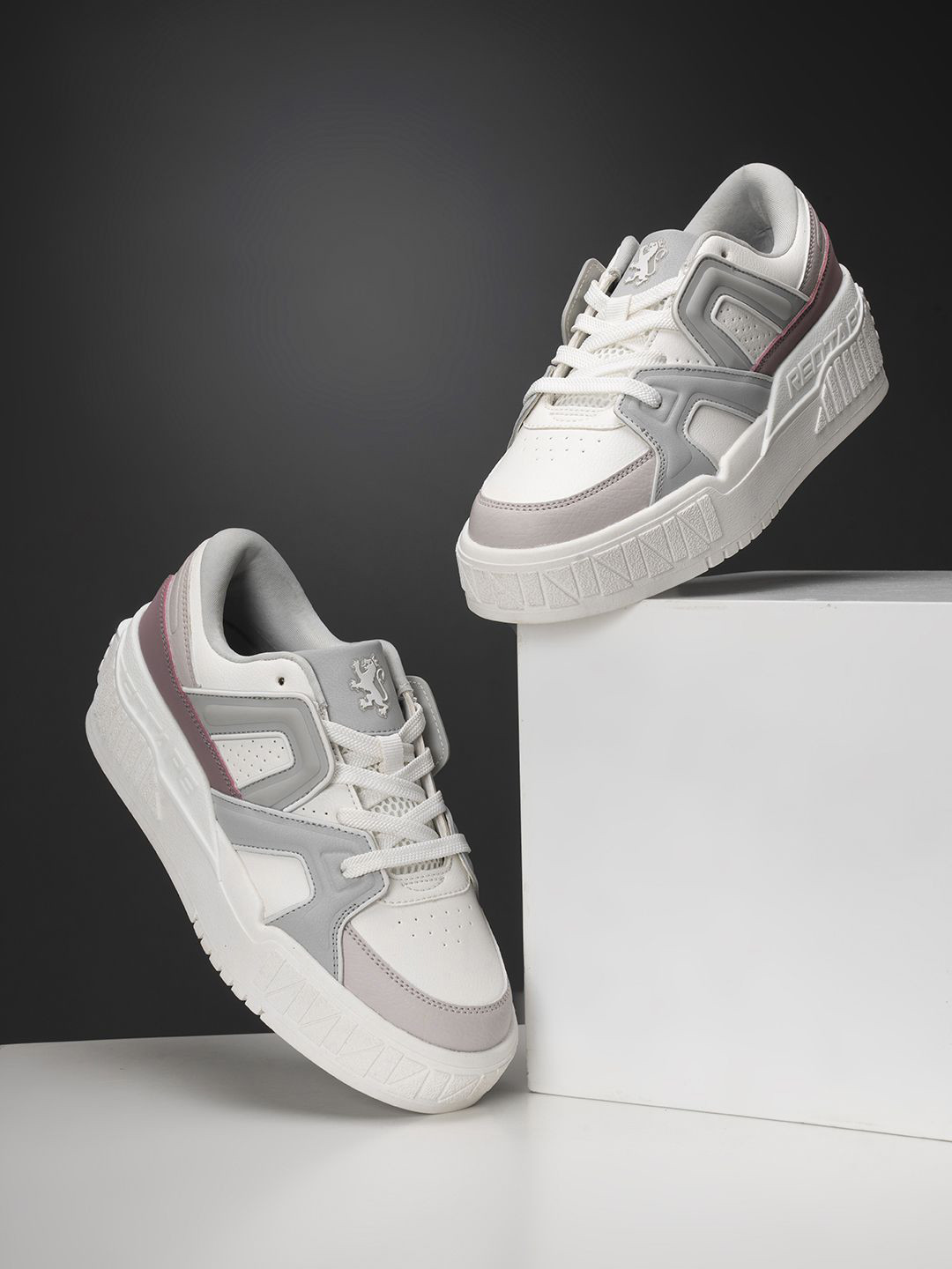 Red Tape Women Memory Foam Textured Lace-Up Sneakers