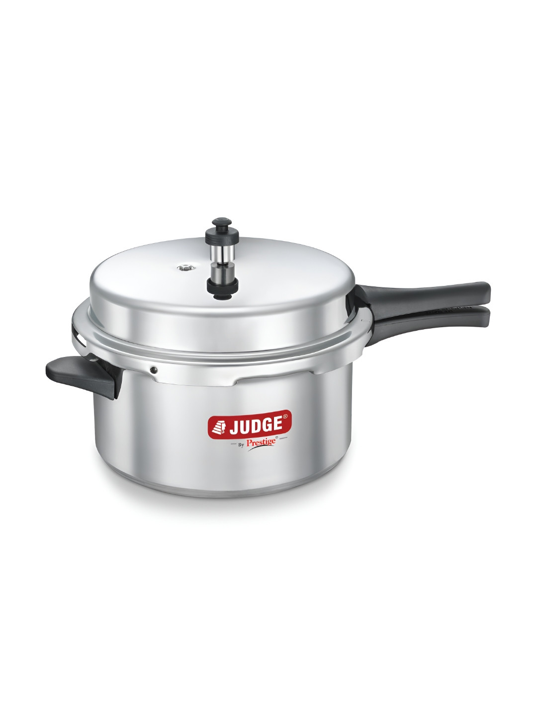 JUDGE By Prestige Basics Silver Aluminium Easy Grip Handle Non-Induction Outer Lid Pressure Cooker-7.5 L