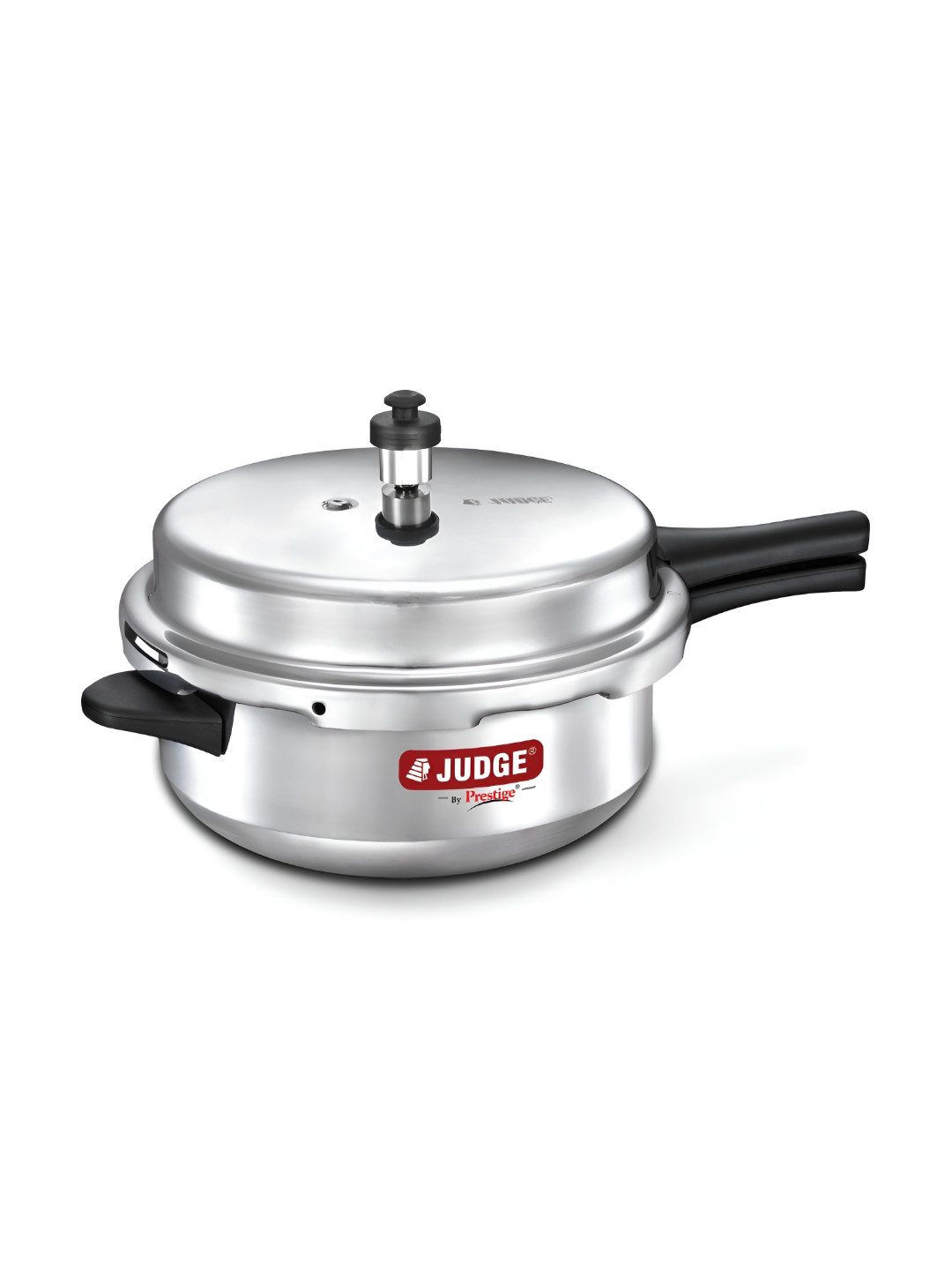 JUDGE By Prestige Deluxe Silver Aluminium Induction Base Outer Lid Non-Stick Pressure Cooker-6 L