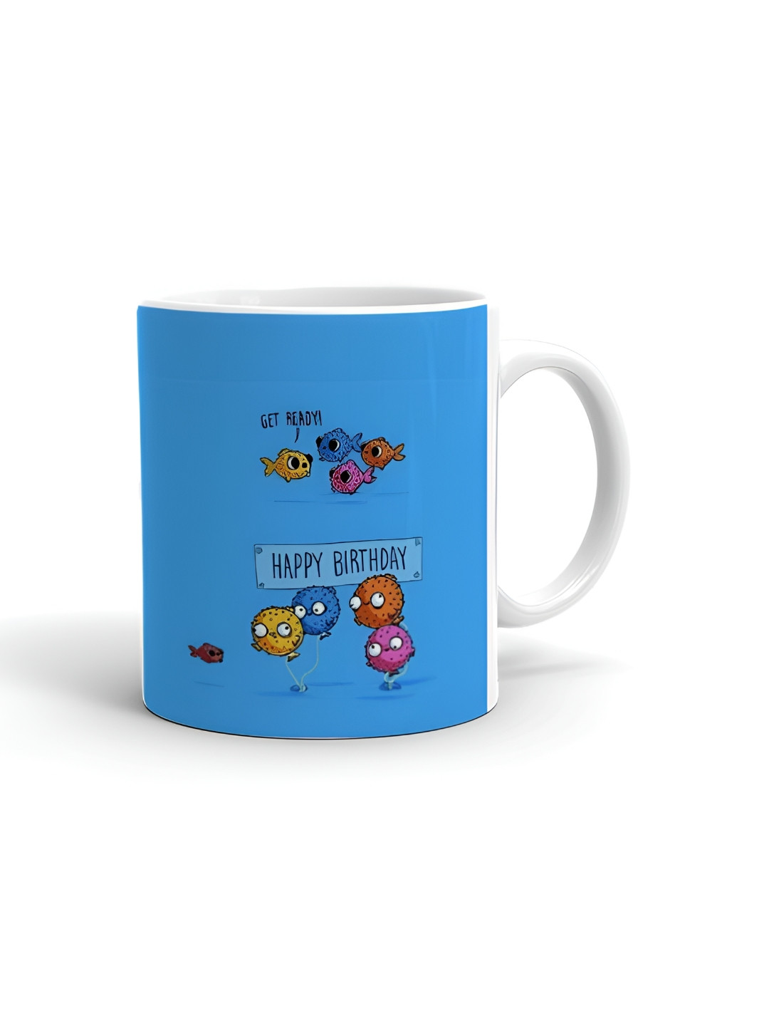 Khakee Flamingo White Typography Ceramic Microwave Safe Mug-325ml