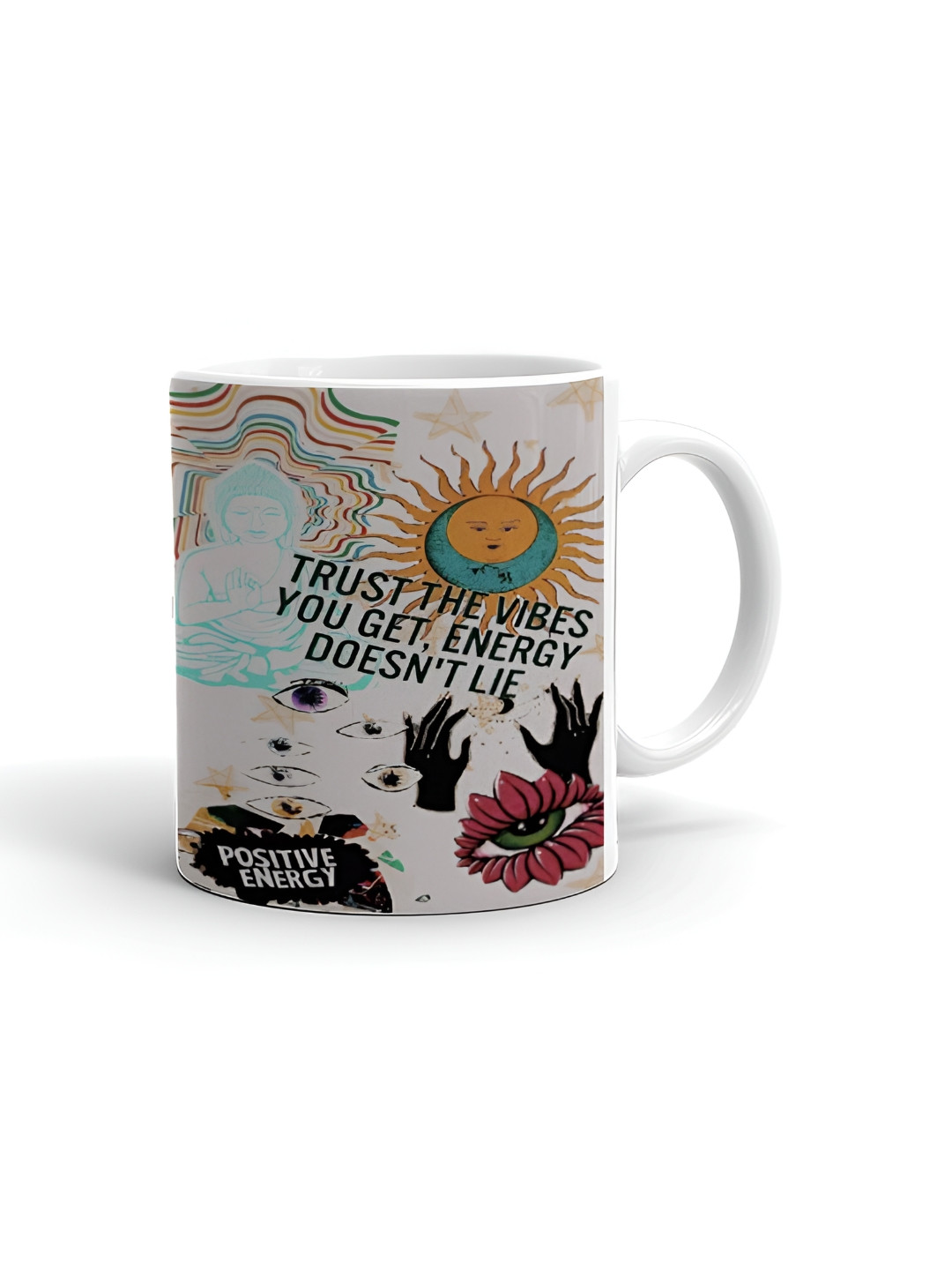 Khakee Vikas Name Personalised White Typography Ceramic Handmade Mug-325ml