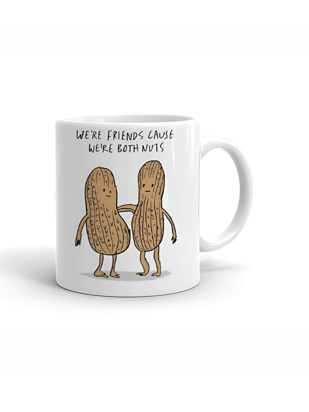 Khakee Pregnant Couple White Typography Ceramic Handmade Mug-325ml