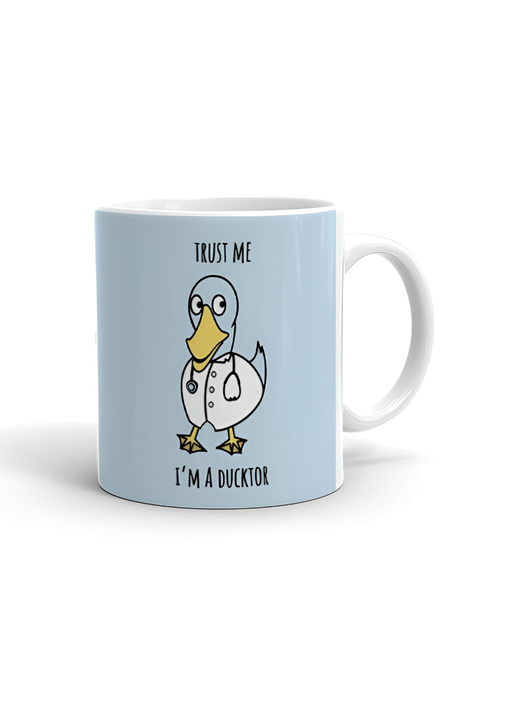 Khakee Deer White Typography Ceramic Handmade Mug-325ml