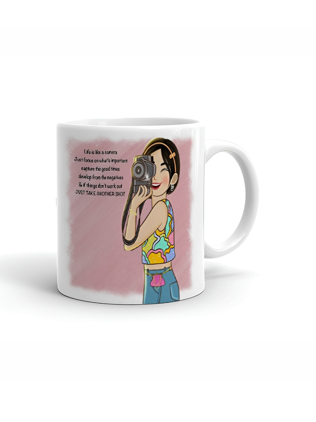 Khakee Not so basic White Typography Ceramic Microwave Safe Mug-325ml