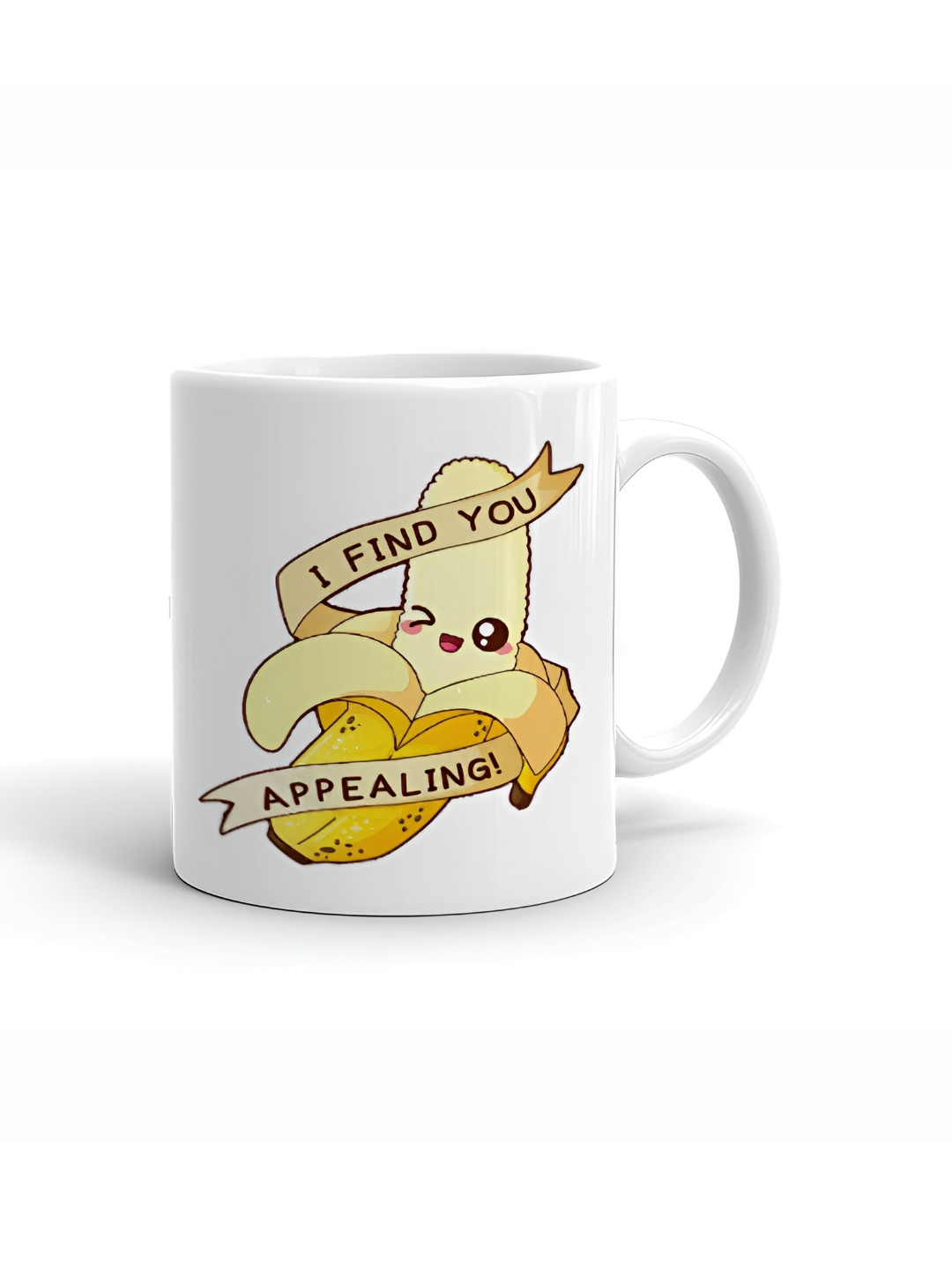 Khakee Saariq Name Personalised White Typography Ceramic Microwave Safe Mug-325ml