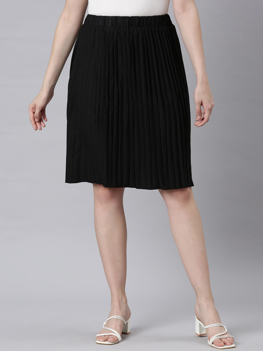 TWIN BIRDS Women Pleated Skirt