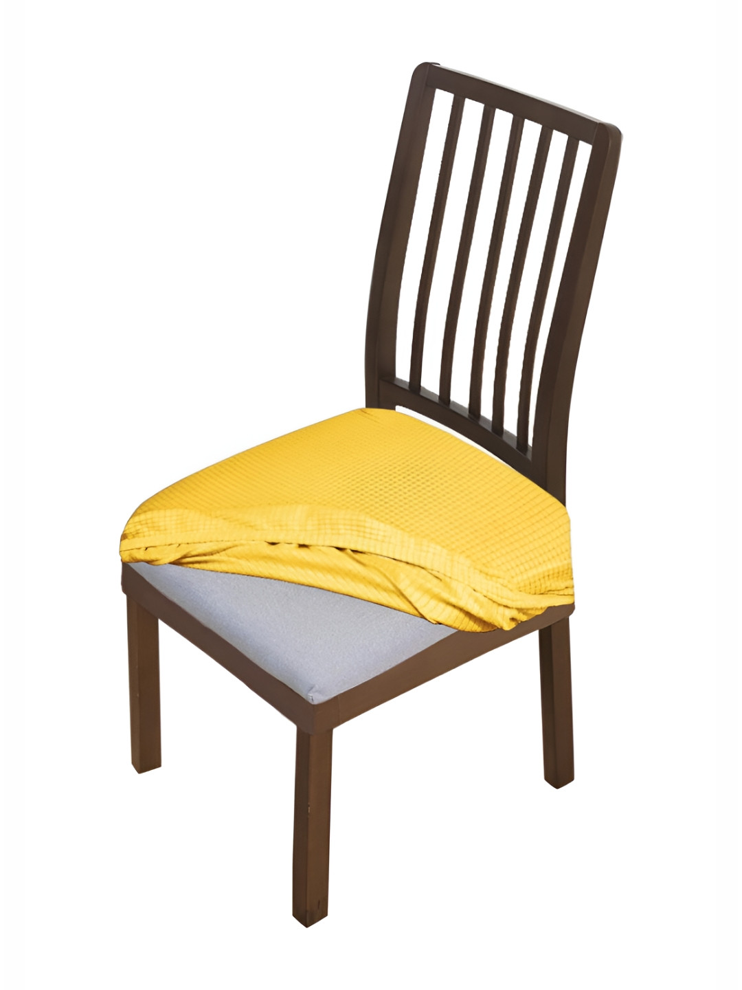 HOKIPO Yellow Jacquard Comfortable Chair Cover