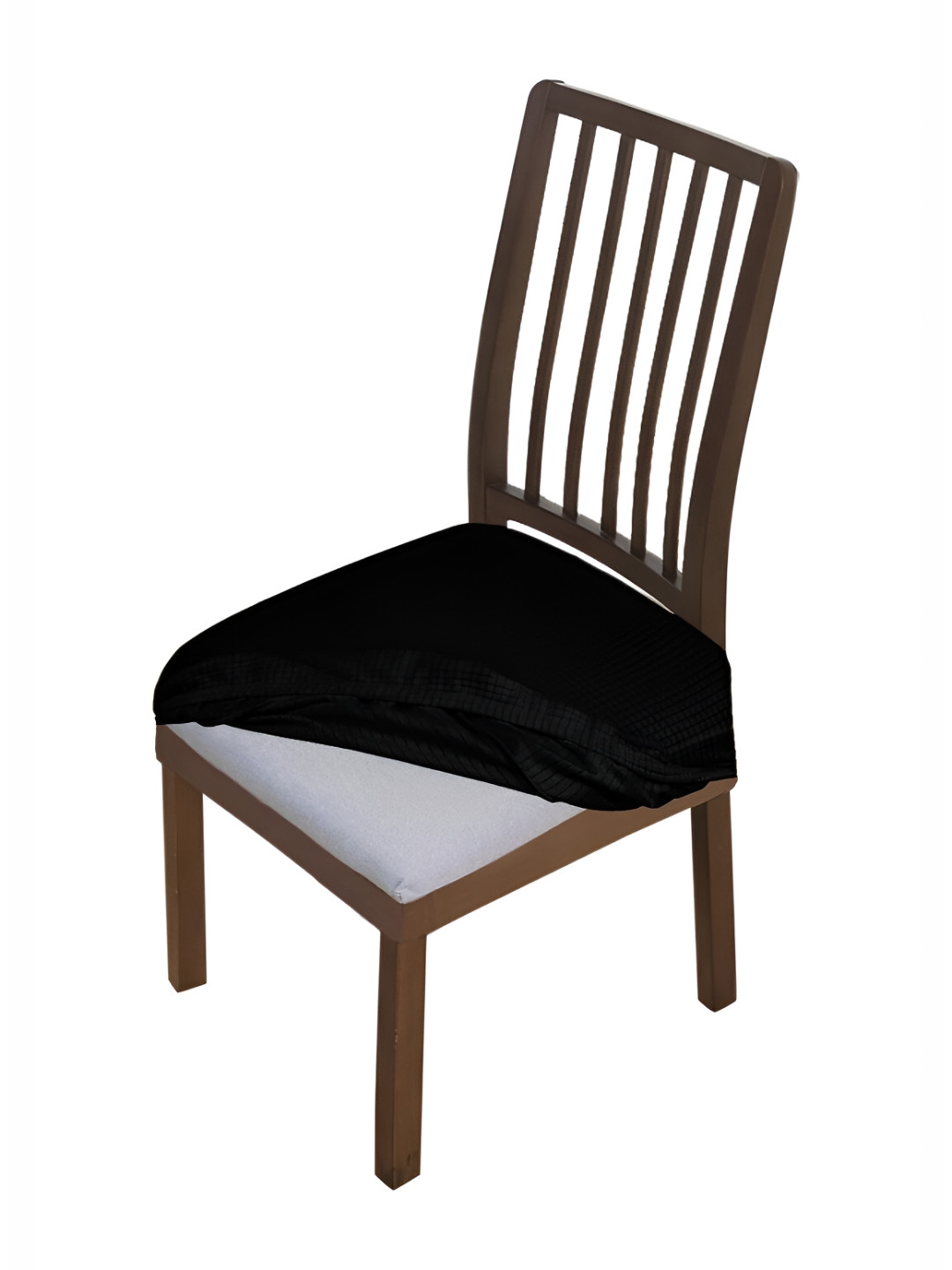 HOKIPO Black Jacquard Stretchable Chair Seat Cover
