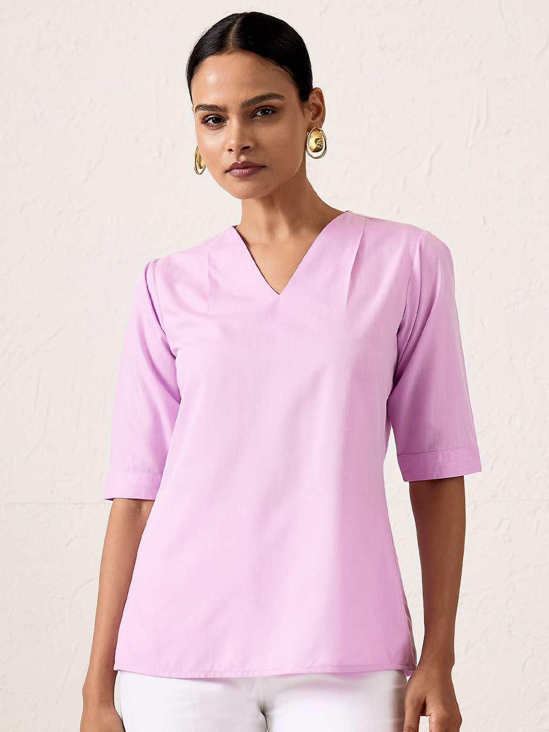 SALT ATTIRE V-Neck Short Sleeves Top