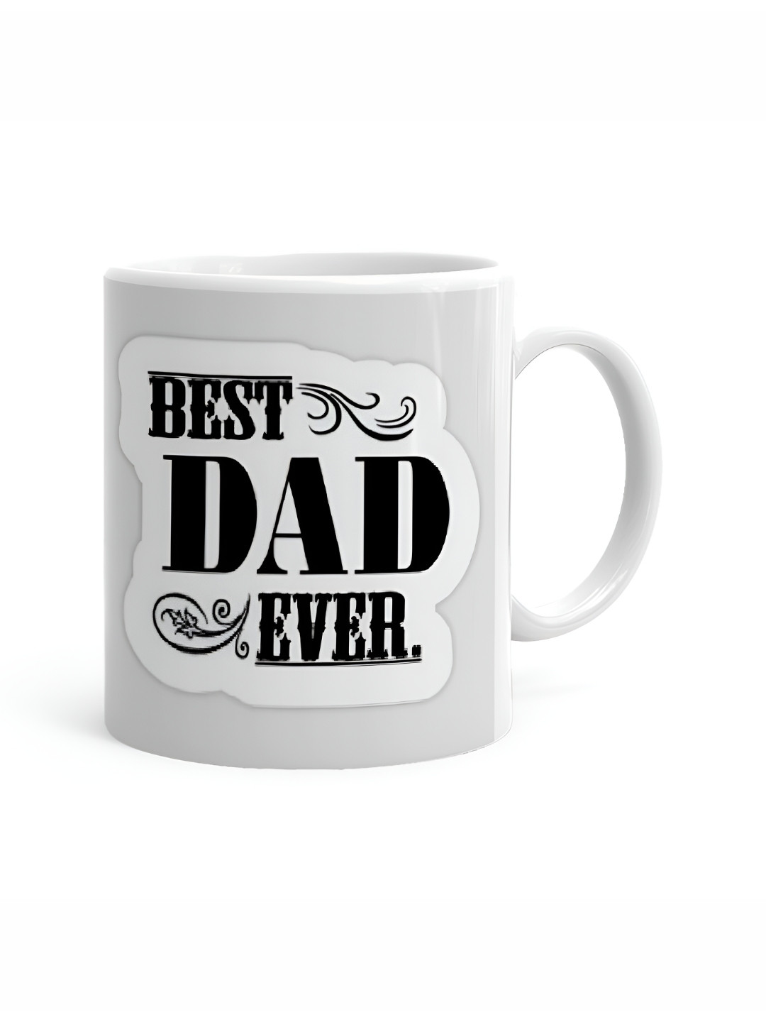 Khakee The Great Indian Mother White Typography Ceramic Microwave Safe Mug-325ml