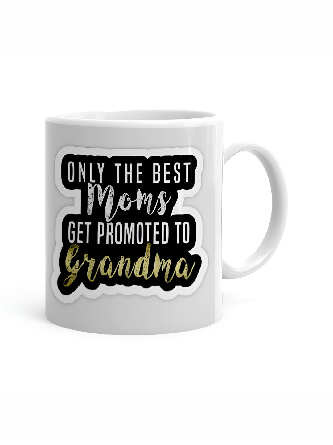 Khakee Cute Panda White Typography Ceramic Microwave Safe 2 Piece Mugs-325ml