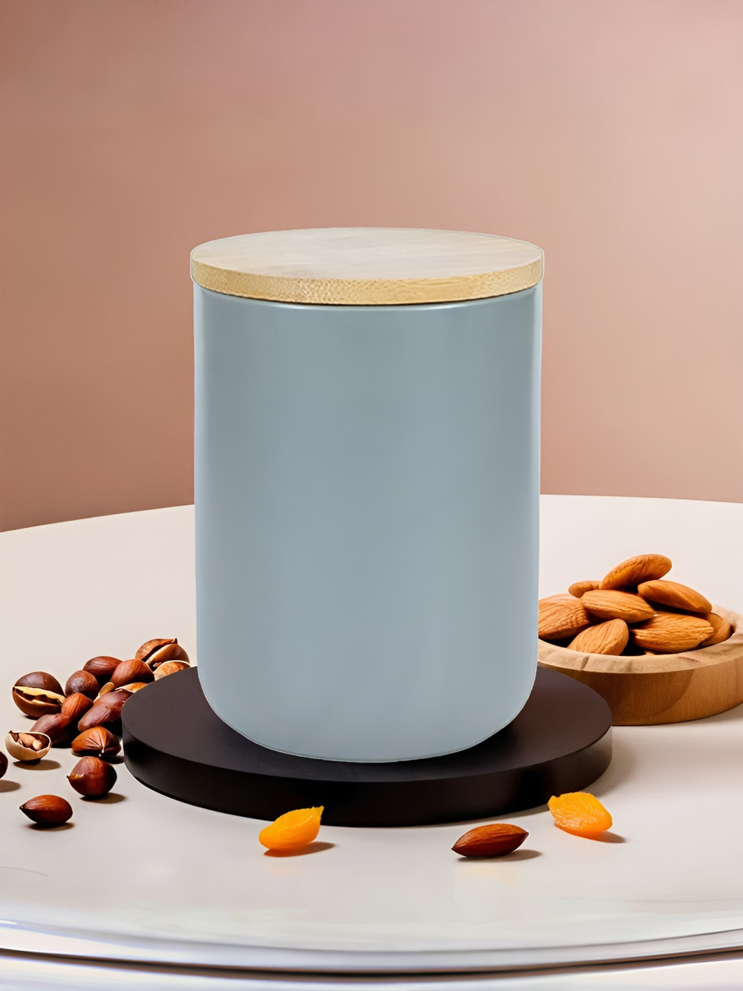 The Better Home Terra Series Grey Ceramic Air Tight Clip-On Canister-800ml