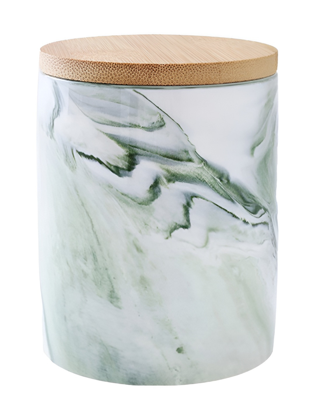 The Better Home Terra Series Green Marble Ceramic Air Tight Clip-On Canister-400ml