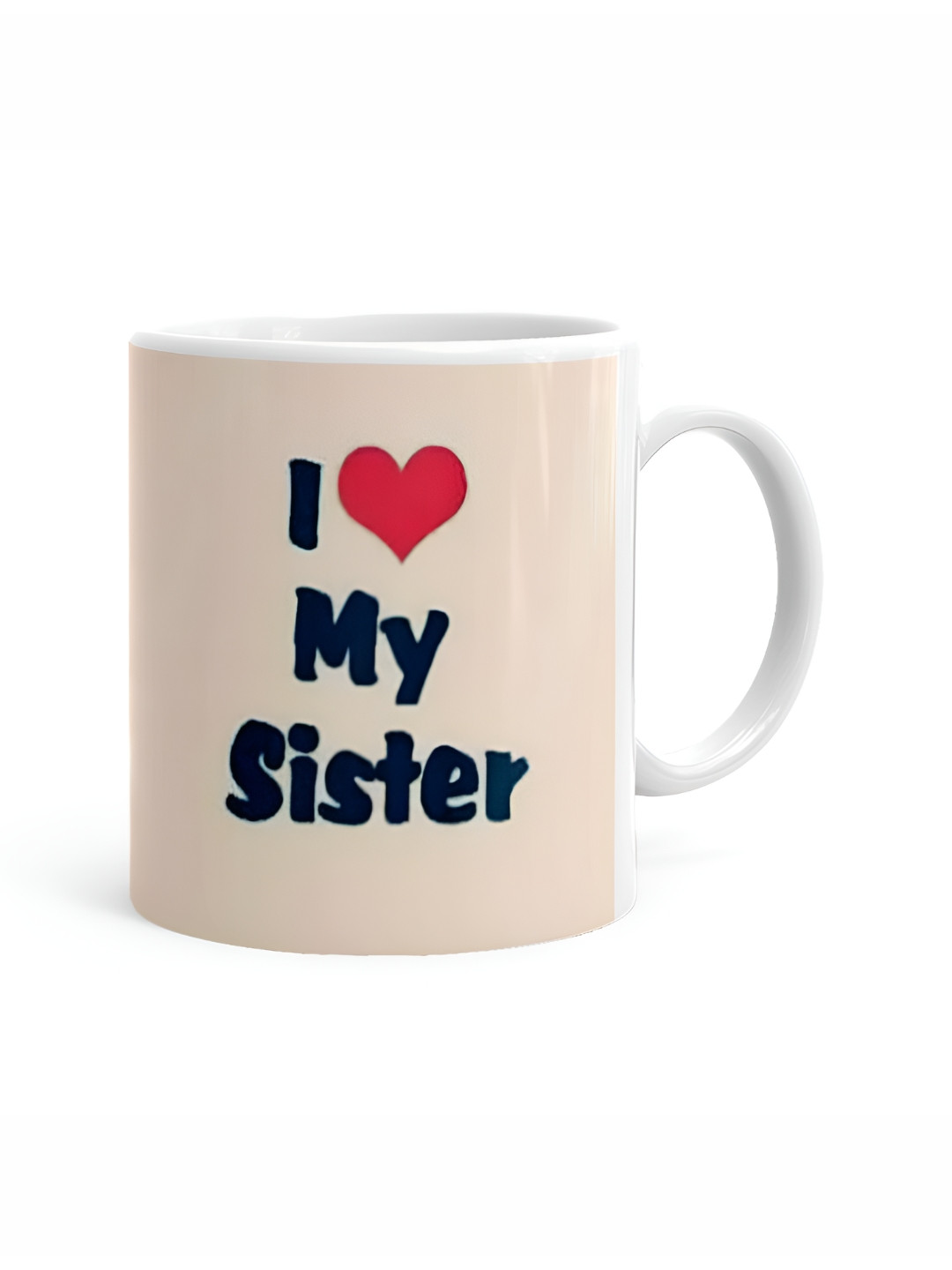 Khakee Artistic Home Decor White Typography Ceramic Handmade Mug-325ml