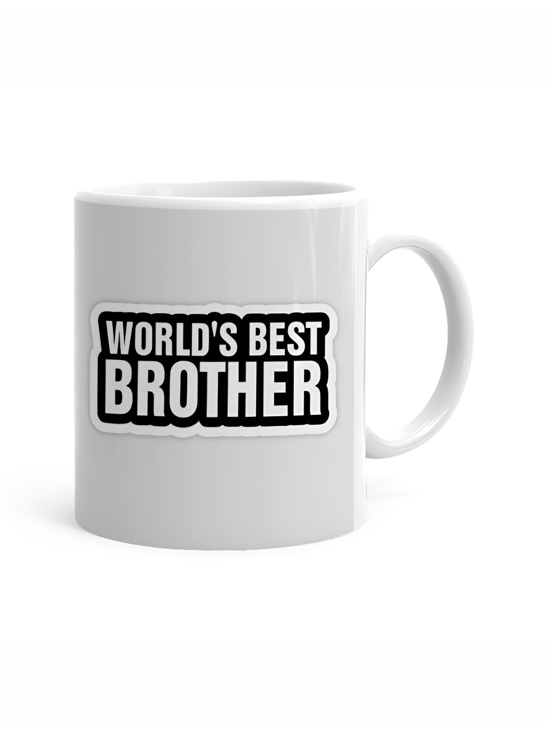 Khakee Lucky White Typography Ceramic Handmade Mug-325ml