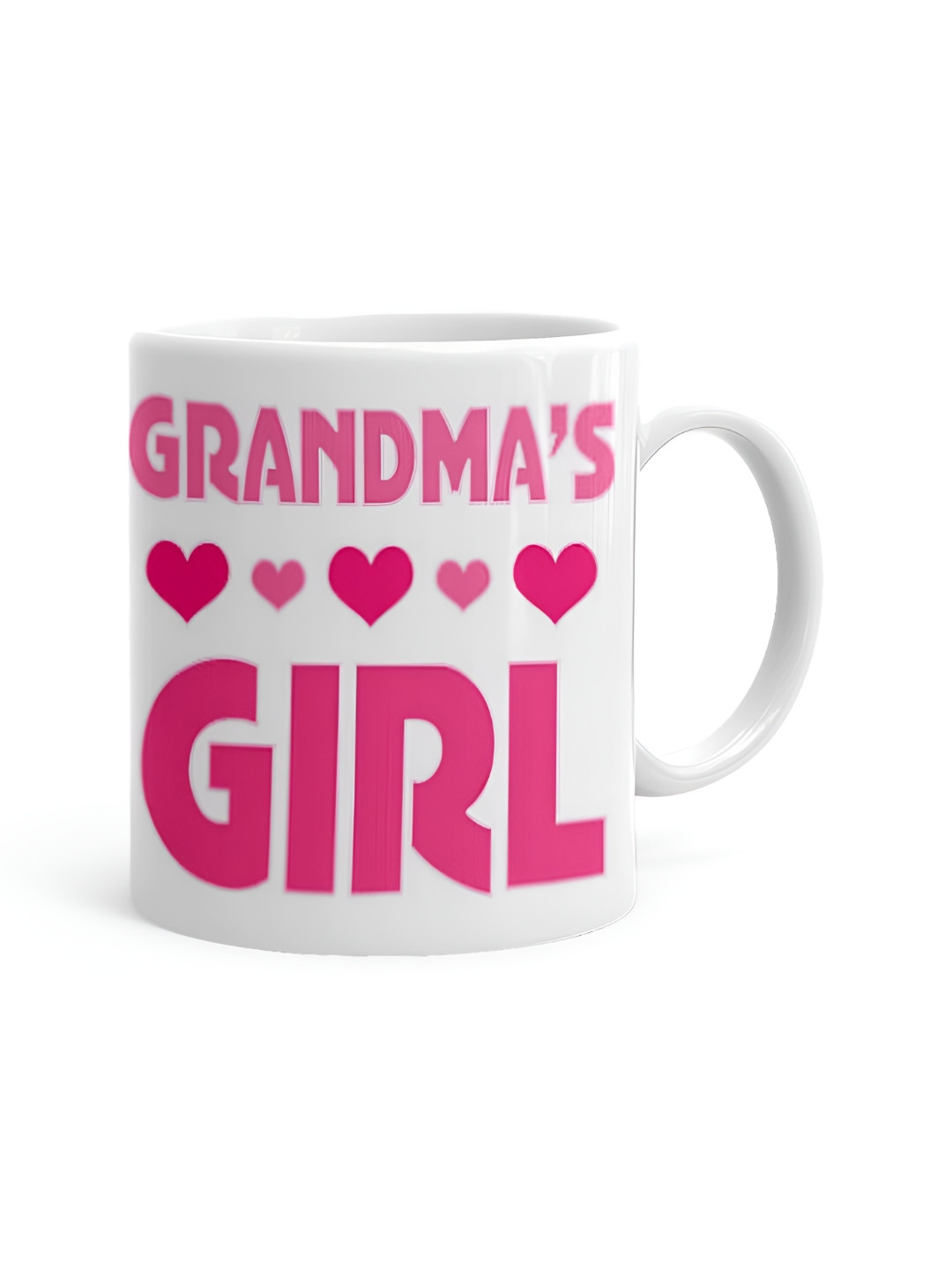 Khakee Tahir Name Personalised White Typography Ceramic Handmade Mug-325ml