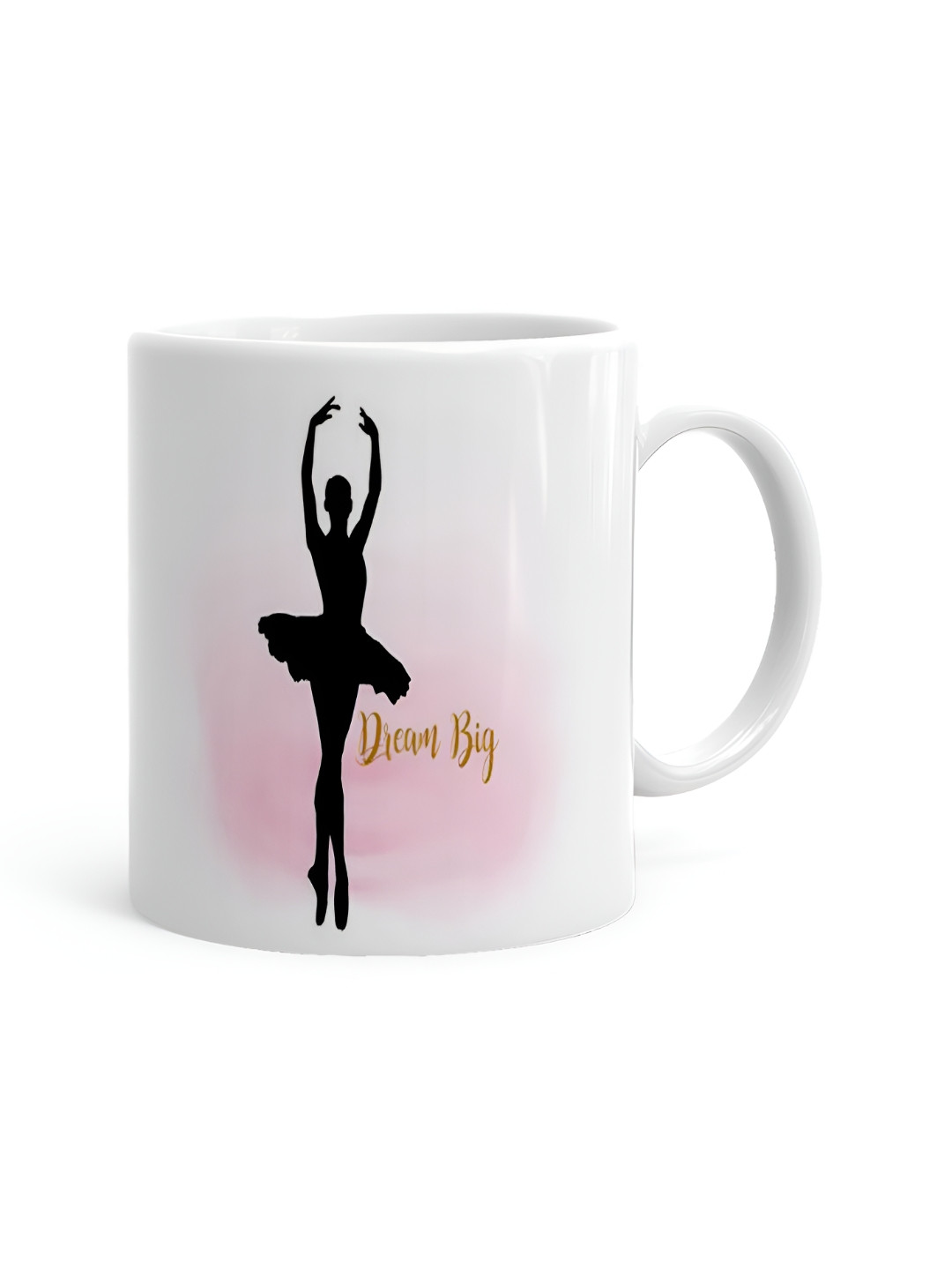 Khakee Midas White Typography Ceramic Microwave Safe Mug-325ml