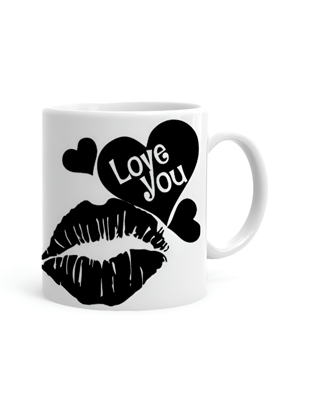 Khakee Serenity Sip White Typography Ceramic Microwave Safe 2 Piece Mugs-325ml