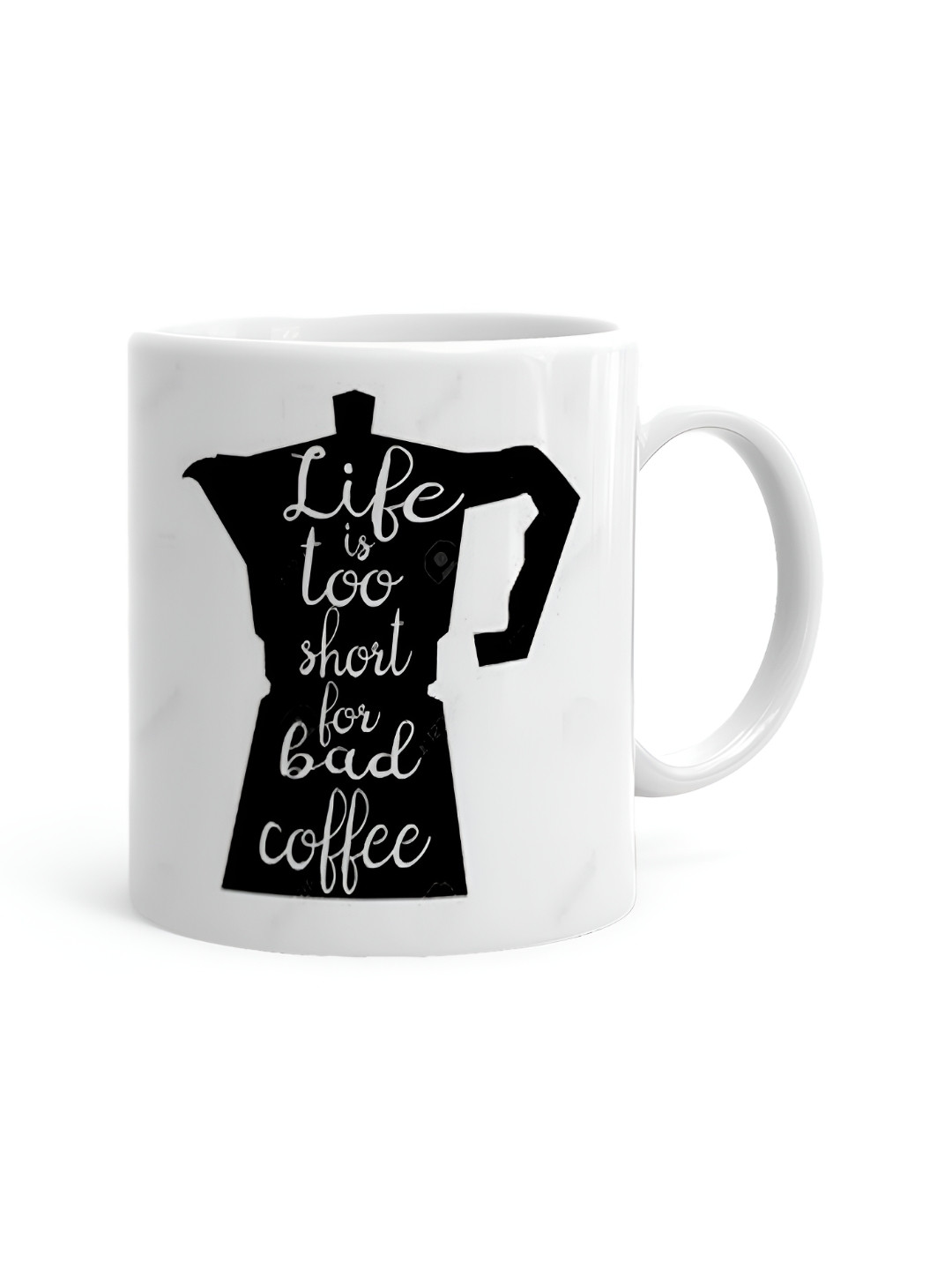 Khakee Comfort Zone White Typography Ceramic Handmade Mug-325ml