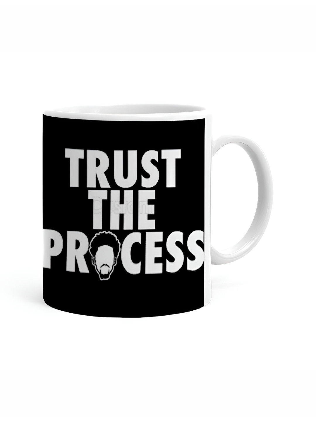 Khakee White Typography Ceramic Handmade 2 Piece Mugs-325ml