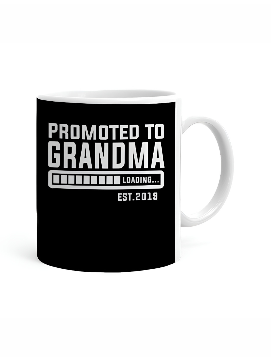 Khakee Double Walled White Typography Ceramic Microwave Safe Mug-325ml