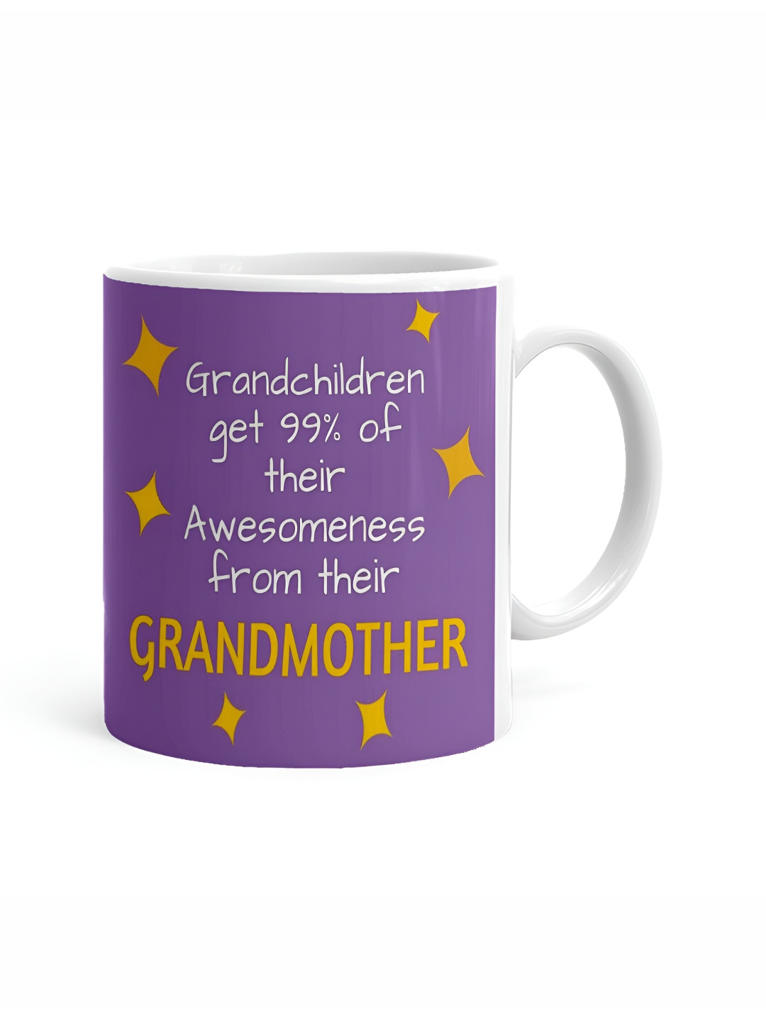 Khakee Papaji Tussi Great Ho White Typography Ceramic Microwave Safe Mug-325ml