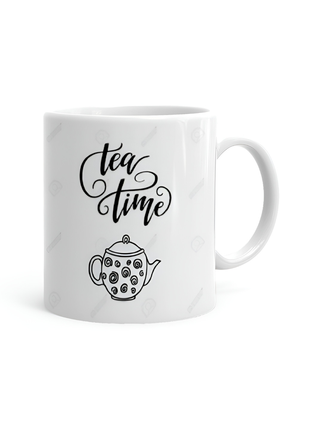 Khakee Purab Name Personalised White Typography Ceramic Microwave Safe Mug-325ml