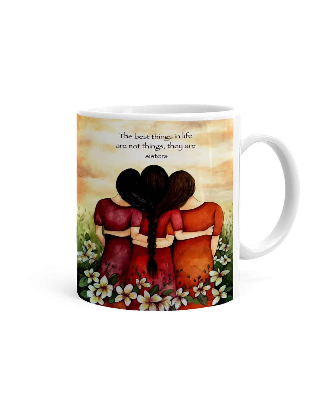 Khakee Brother Sister We Love Fight Crazy White Typography Ceramic Microwave Safe Mug-325ml