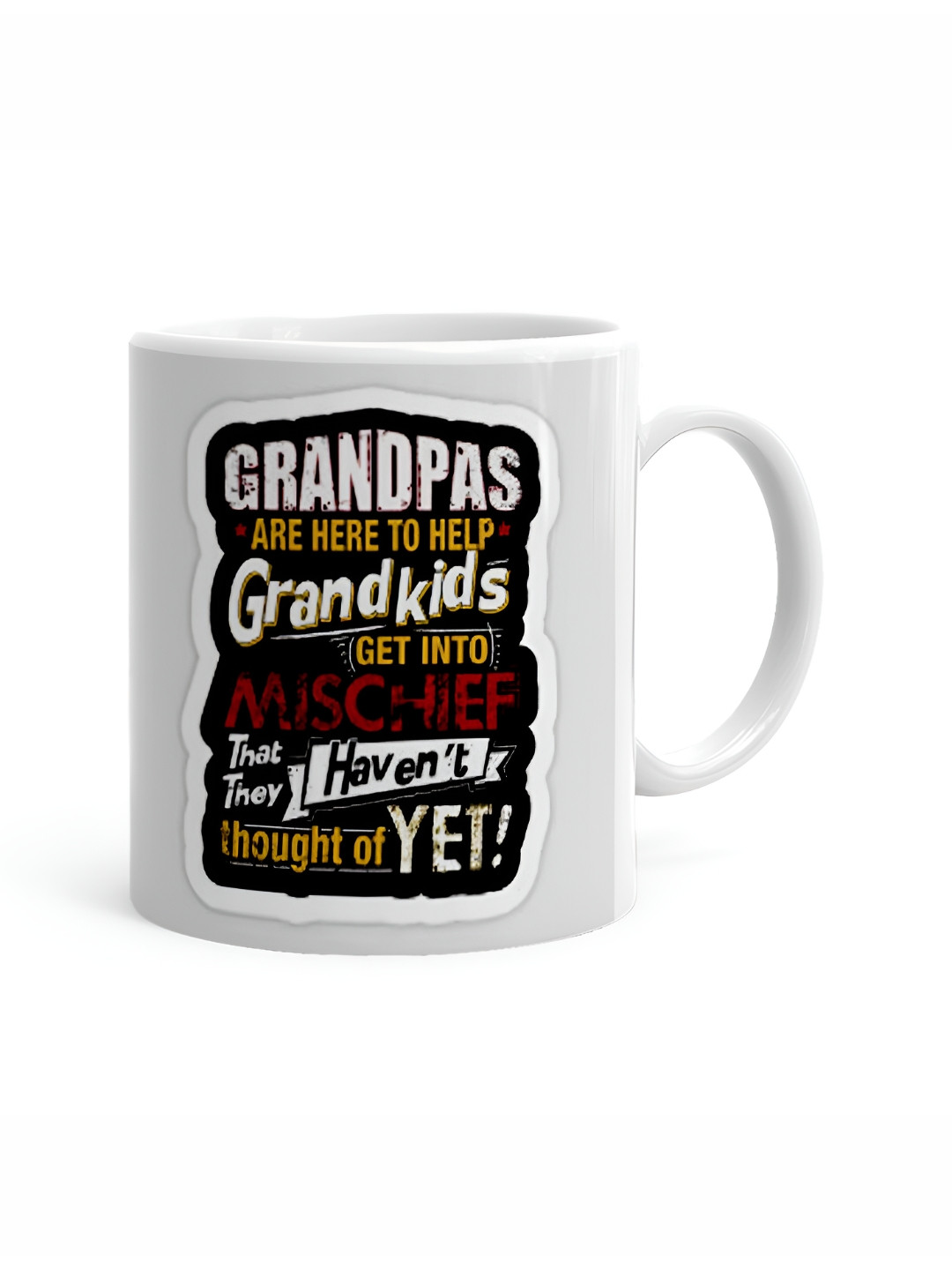 Khakee Brew & Bloom White Typography Ceramic Microwave Safe Mug-325ml