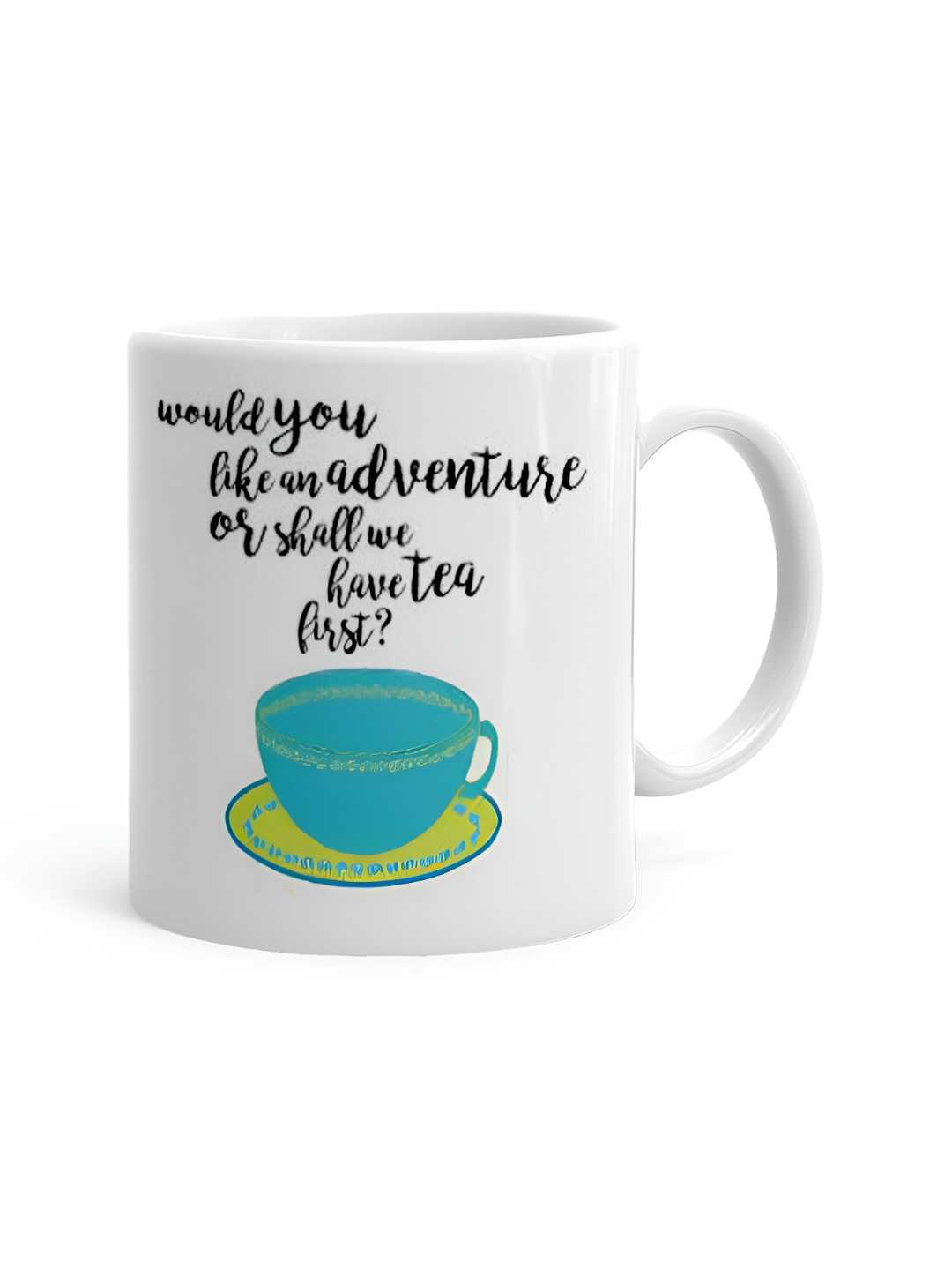 Khakee I Think That, I Can Do Anything Bcoz I Have Listened To My Mother White Typography Ceramic Microwave Safe Mug-325ml