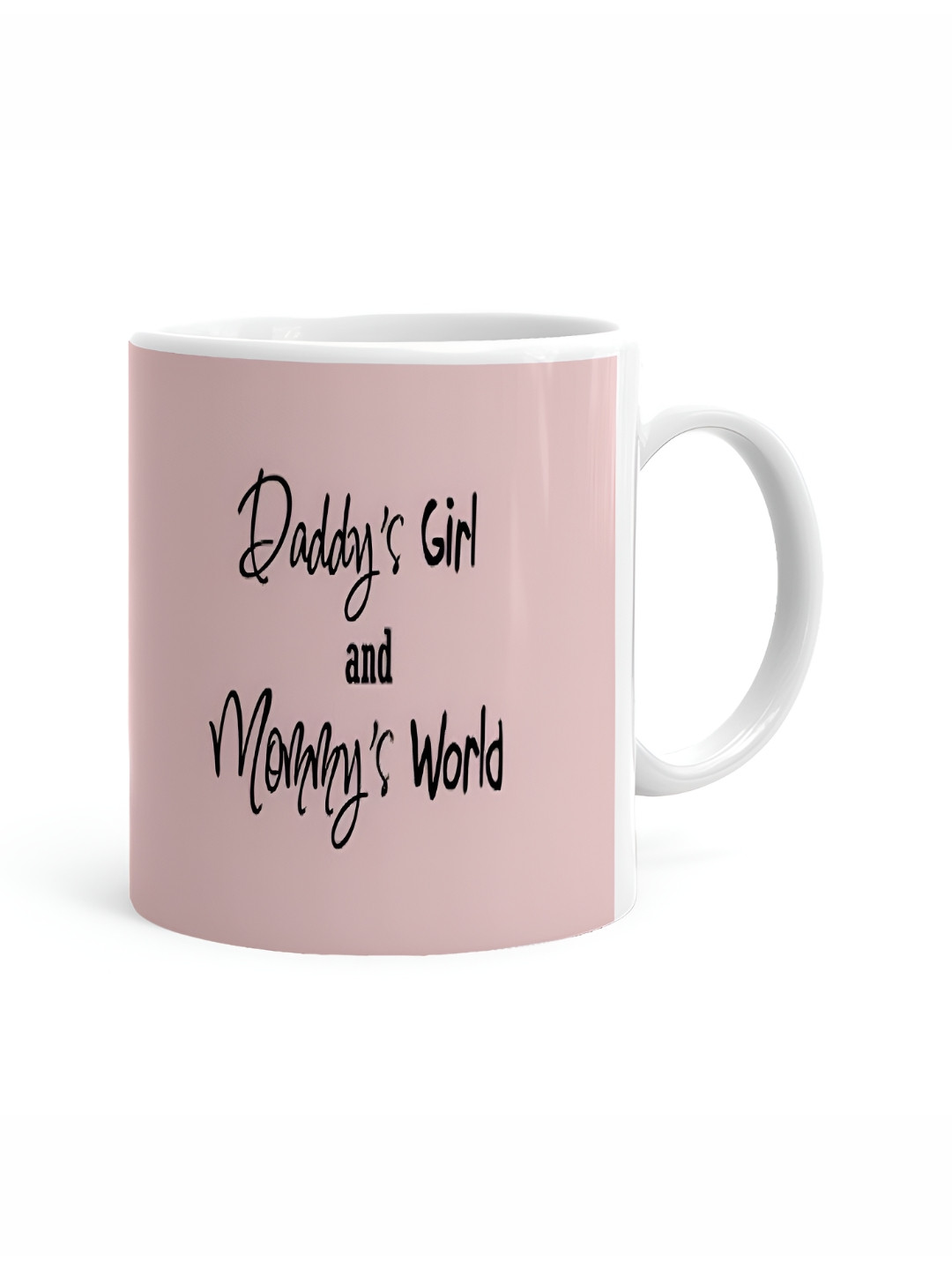 Khakee Gold Print White Typography Ceramic Microwave Safe Mug-325ml