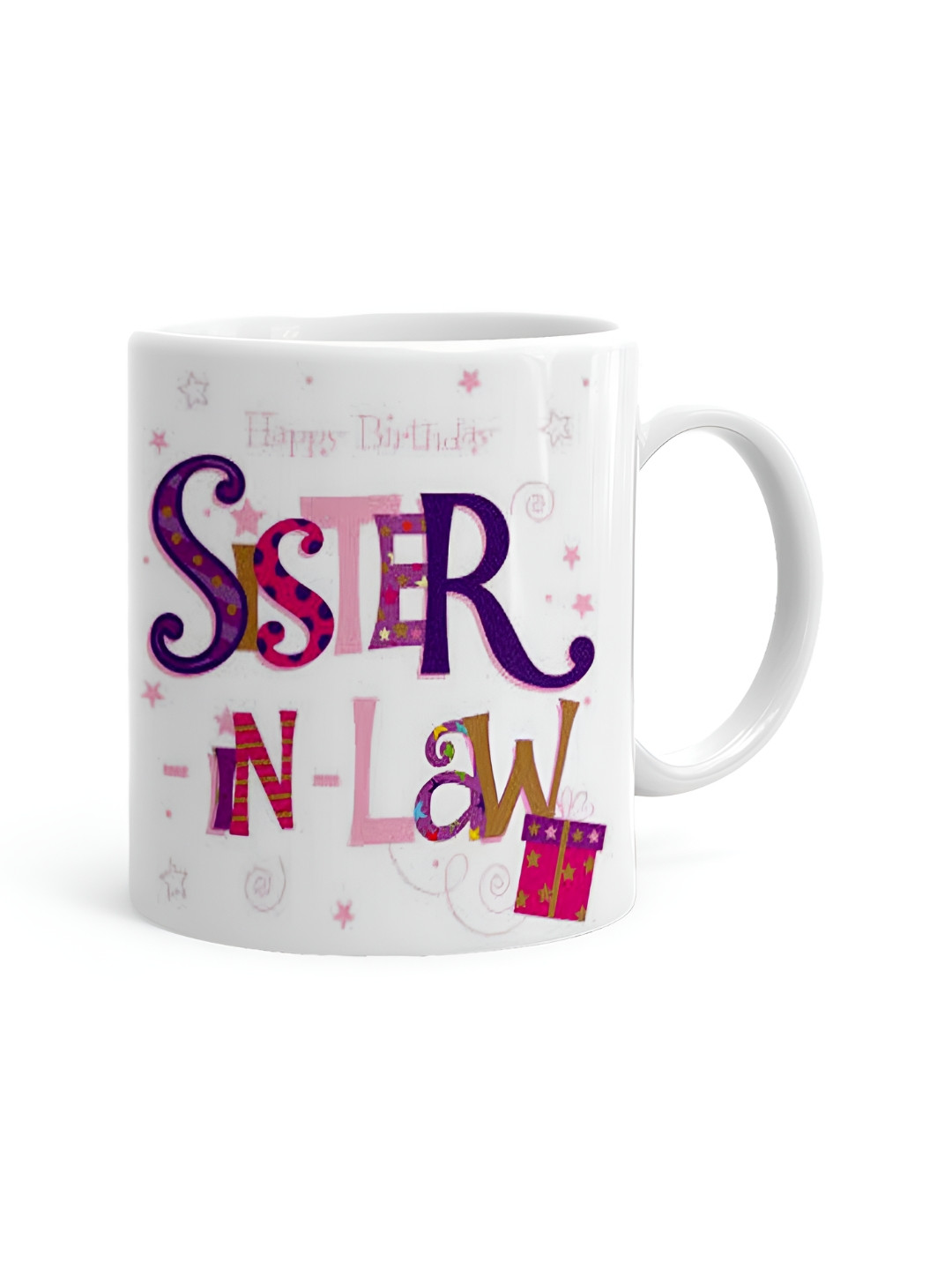 Khakee Work-A-Holic White Typography Ceramic Microwave Safe 2 Piece Mugs-325ml