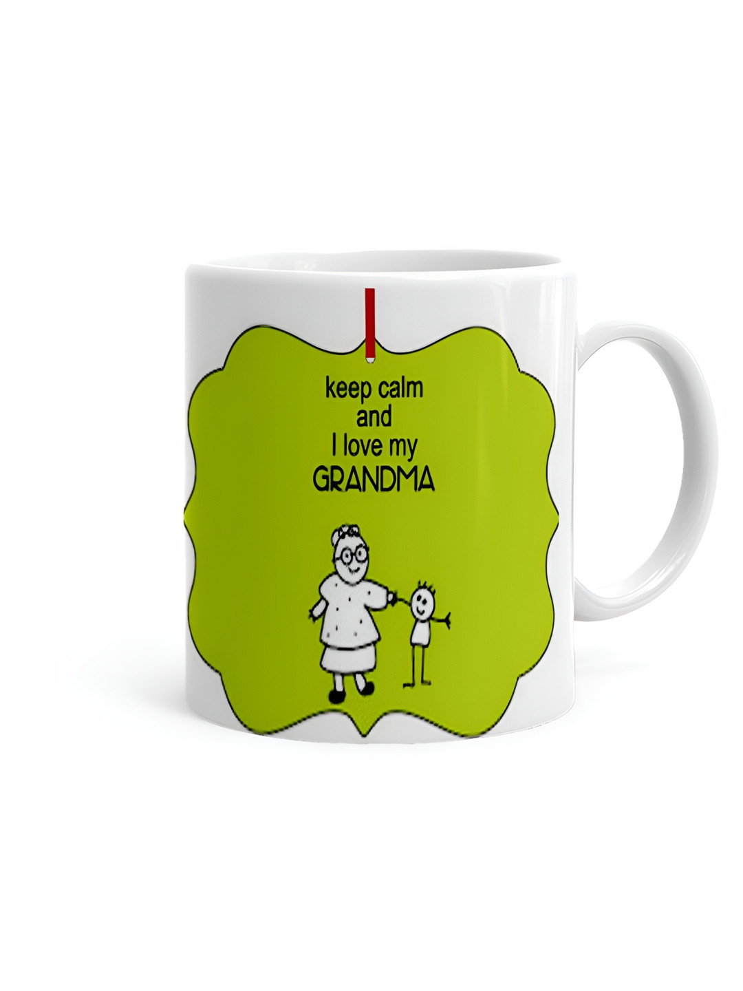 Khakee Best Dadi Ever White Typography Ceramic Microwave Safe Mug-325ml