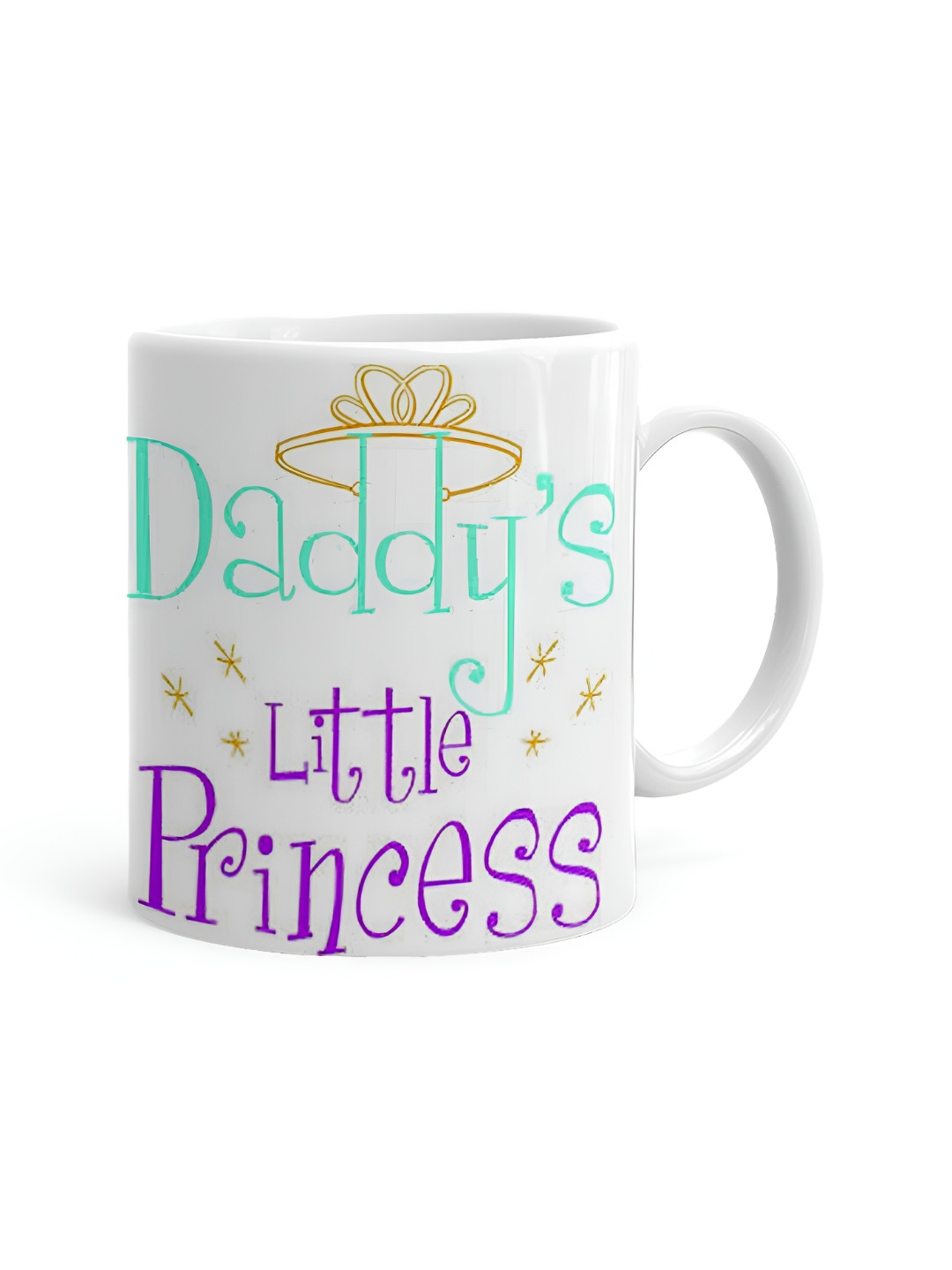 Khakee Attractive Colourful Design White Typography Ceramic Handmade Mug-325ml