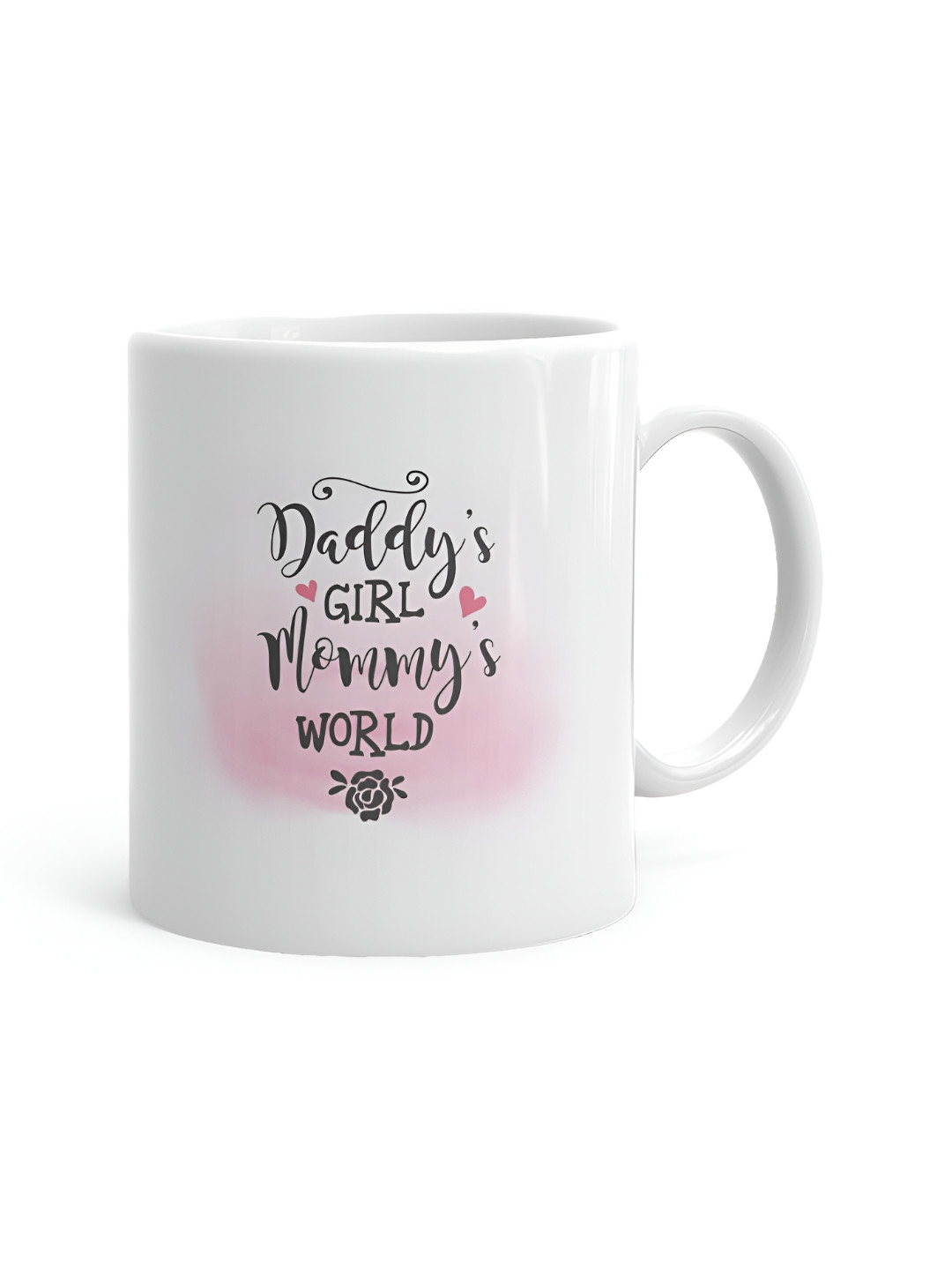 Khakee Glazed Lava White Typography Ceramic Microwave Safe Mug-320ml