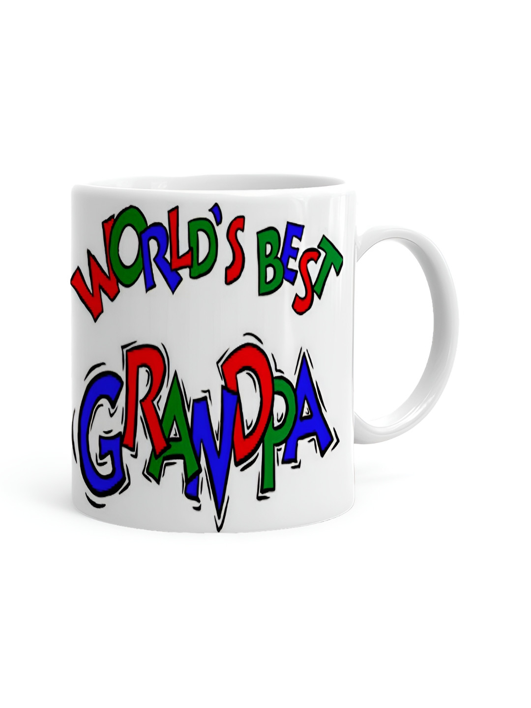 Khakee Suveer Name Personalised White Typography Ceramic Microwave Safe Mug-325ml