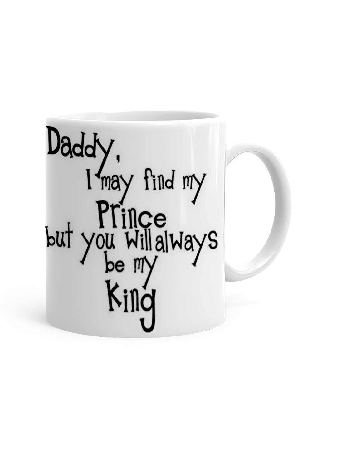 Khakee The Great Indian Father Quotes White Typography Ceramic Handmade Mug-325ml