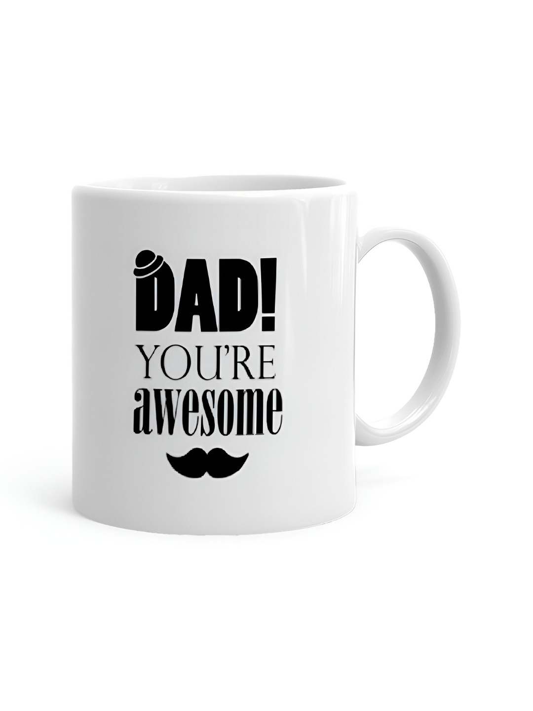 Khakee Happy Birthday My Friend White Typography Ceramic Handmade Mug-325ml