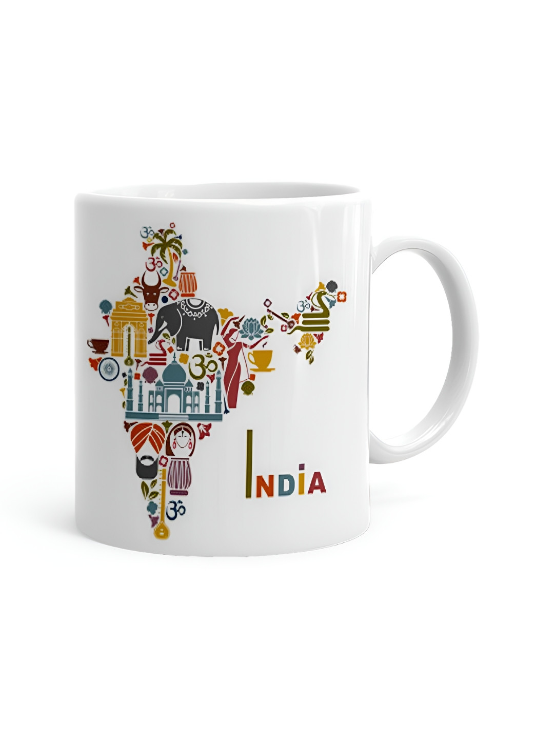 Khakee Rian Name Personalised White Typography Ceramic Microwave Safe Mug-325ml