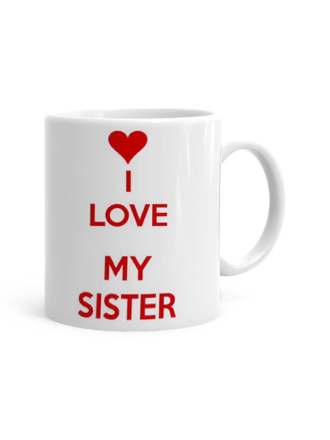 Khakee Heart & You & I White Typography Ceramic Microwave Safe Mug-325ml