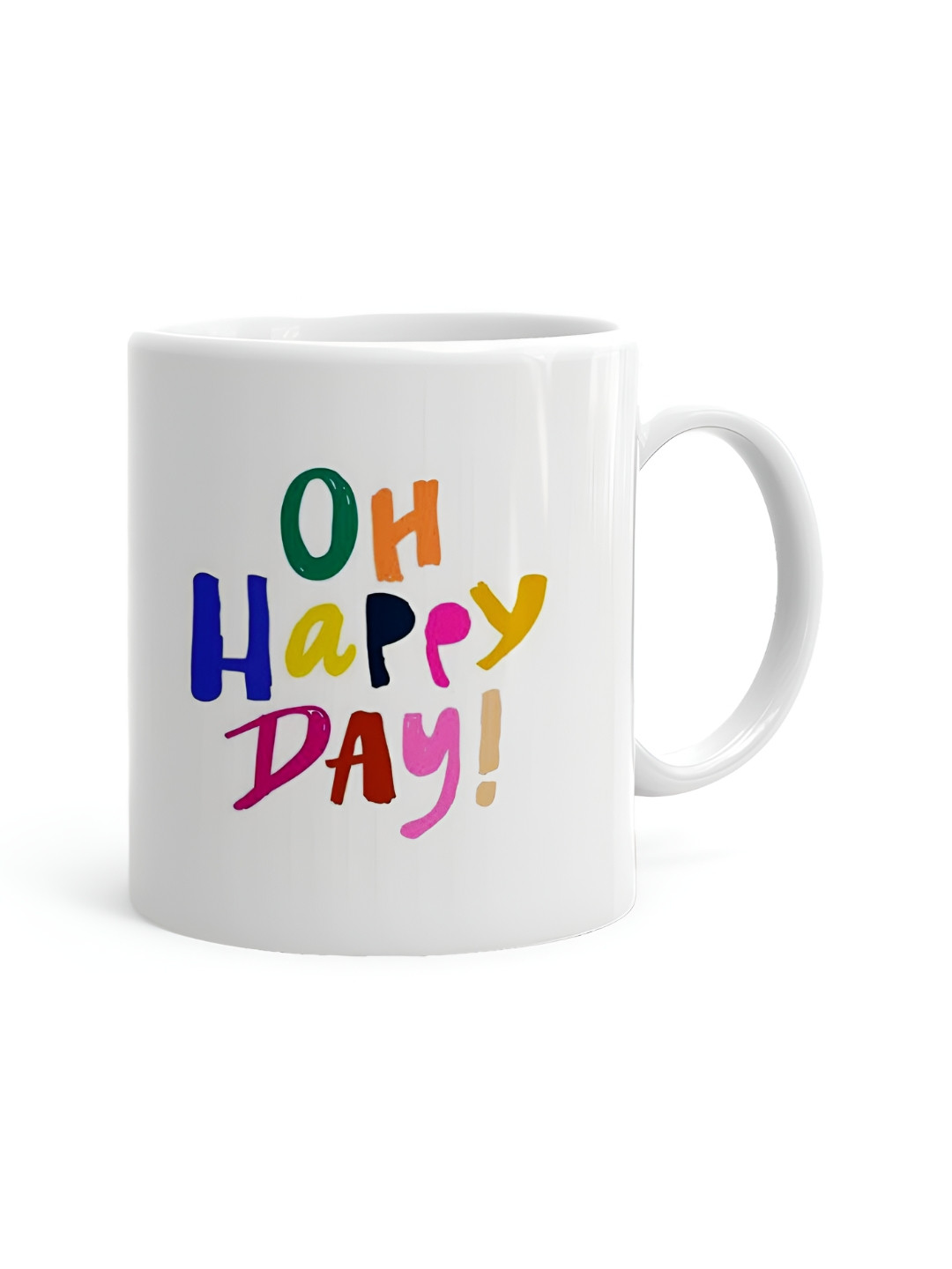 Khakee Woman White Typography Ceramic Microwave Safe Mug-325ml