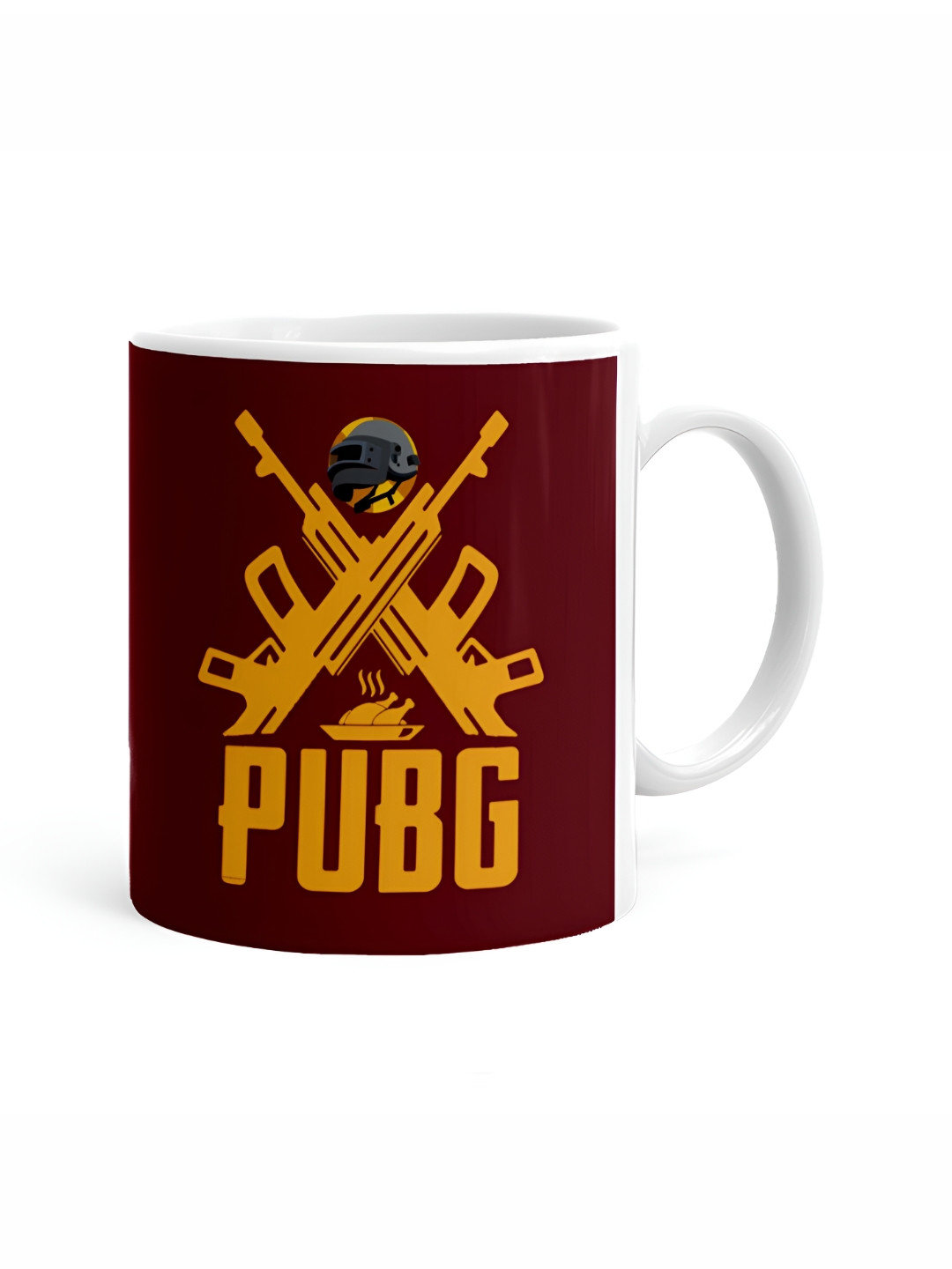 Khakee Quack Quack White Typography Ceramic Microwave Safe Mug-325ml