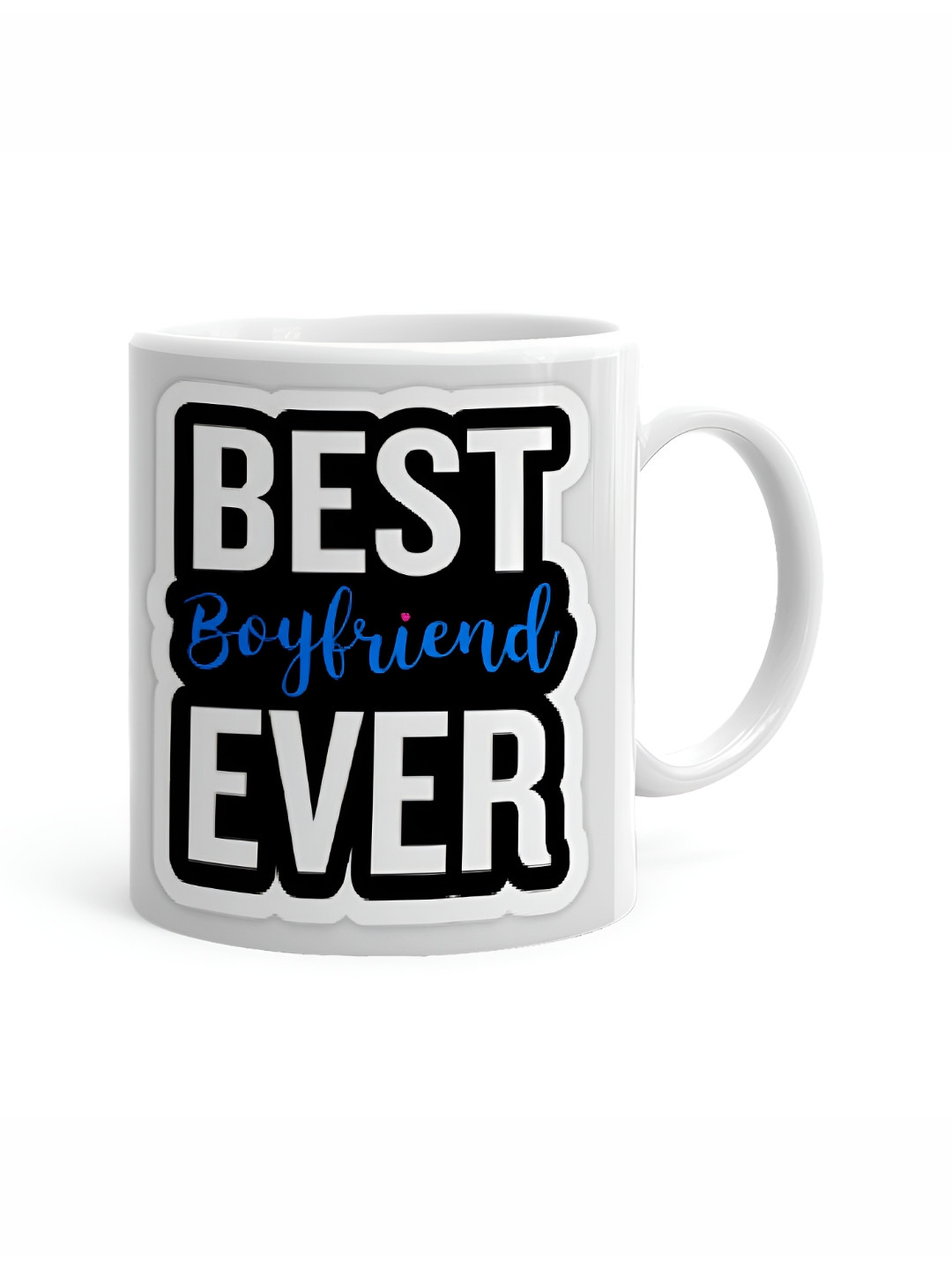 Khakee Life Is As Filmy As You Make It White Typography Ceramic Handmade Mug-325ml