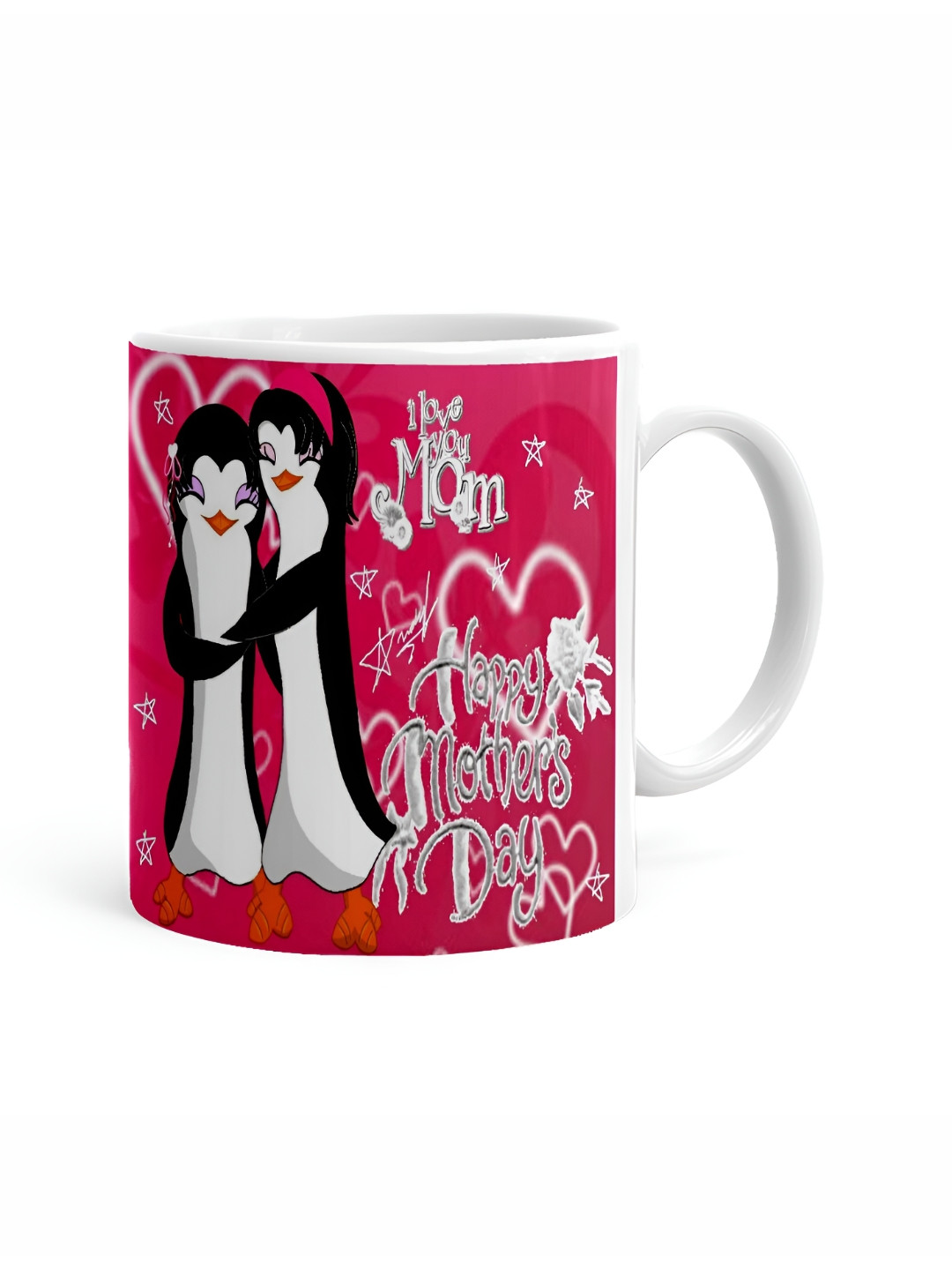 Khakee Im Not Fat Im Just Fluffy Panda White Typography Ceramic Microwave Safe 2 Piece Mugs-325ml